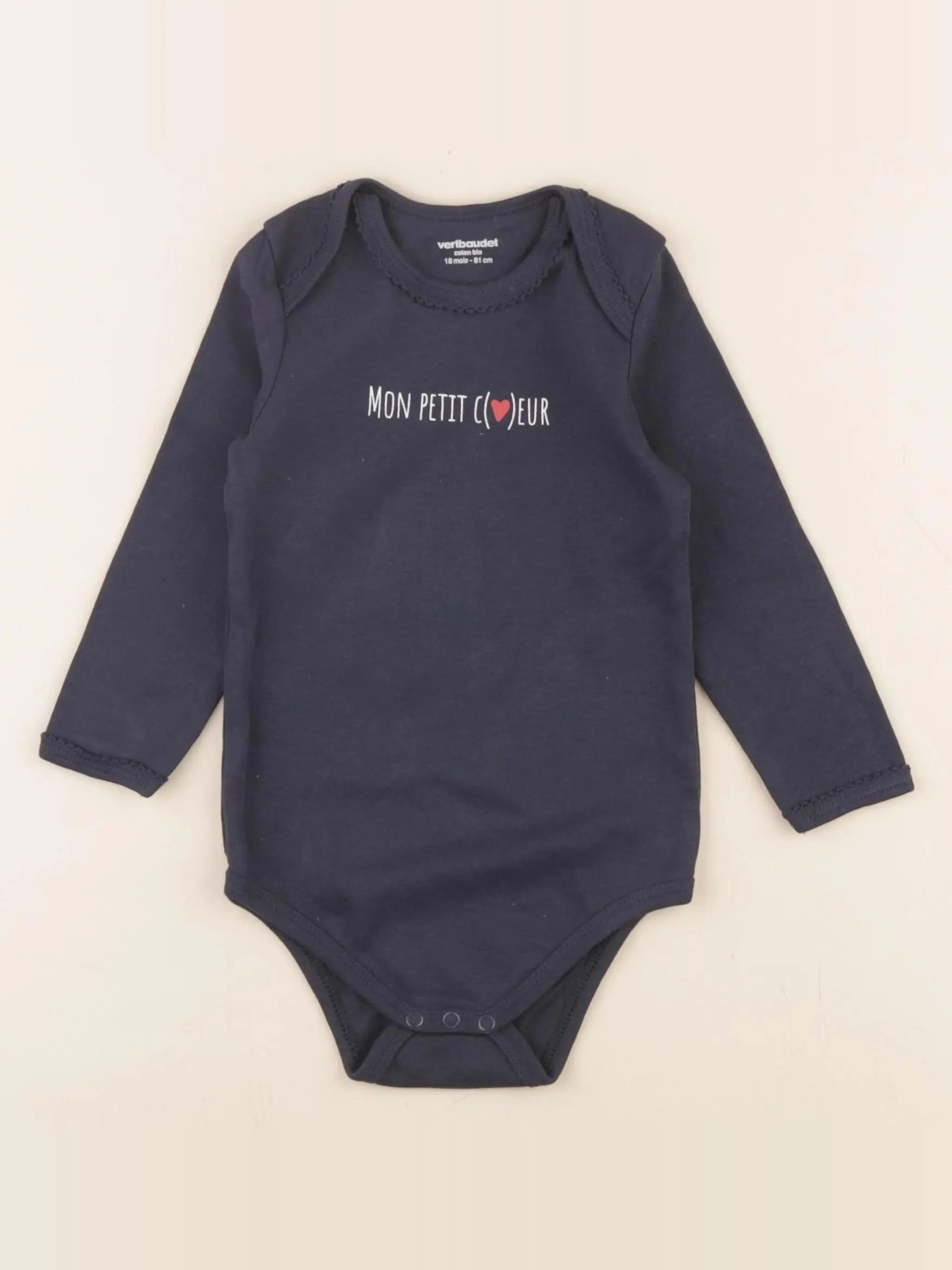Vertbaudet - body bleu - 18 mois