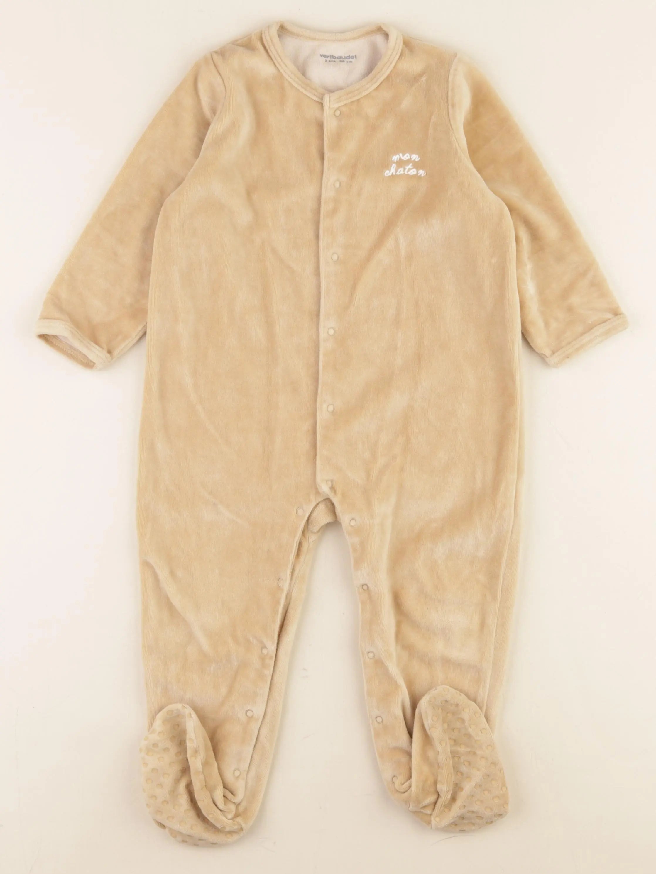 Vertbaudet - pyjama velours marron - 2 ans
