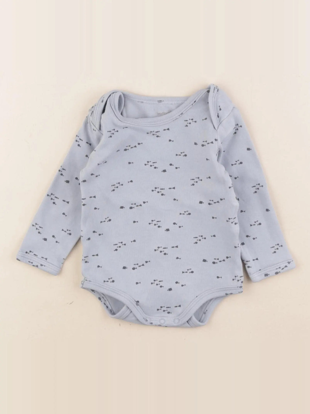 Vertbaudet - body bleu - 12 mois