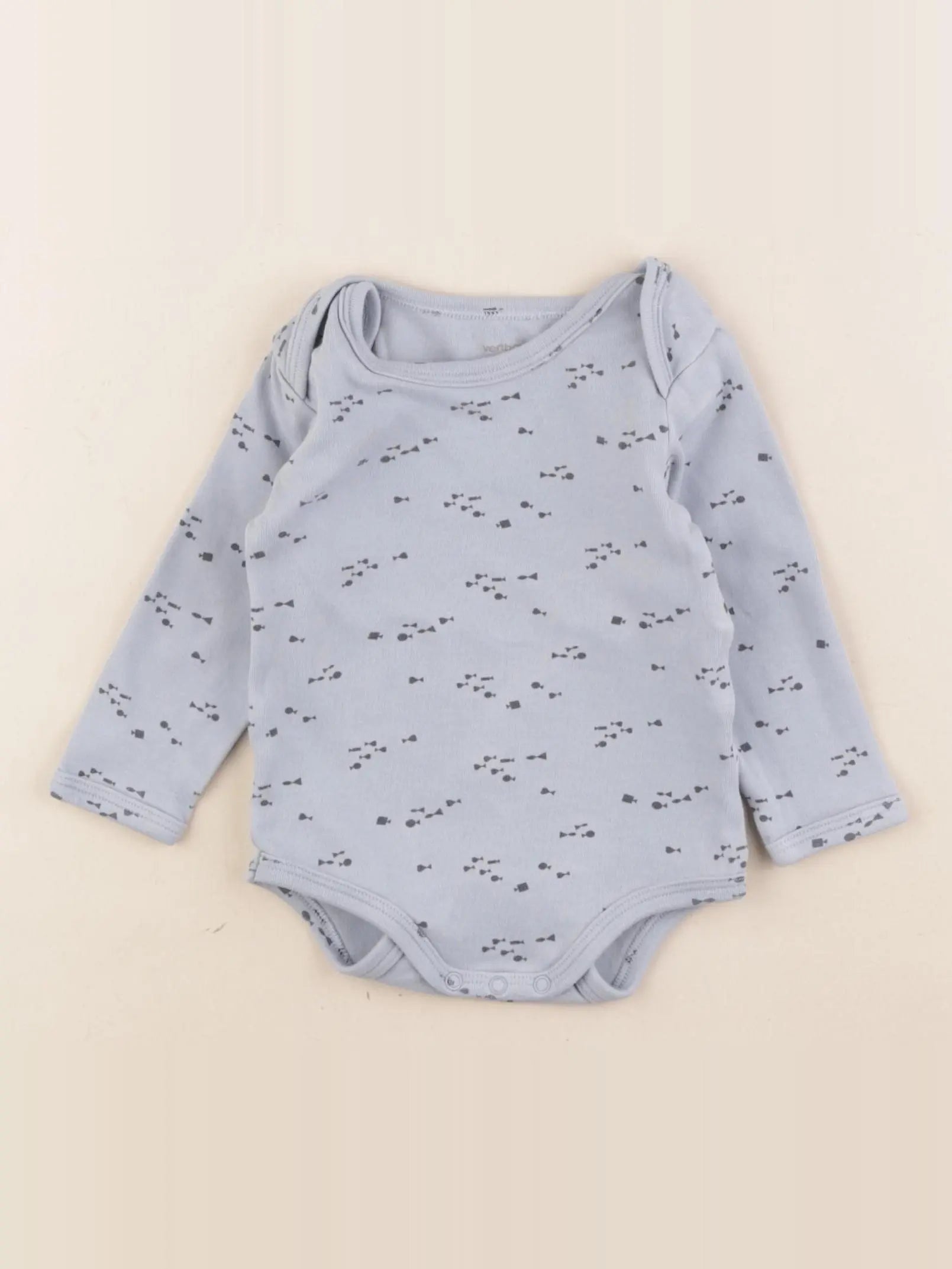 Vertbaudet - body bleu - 12 mois