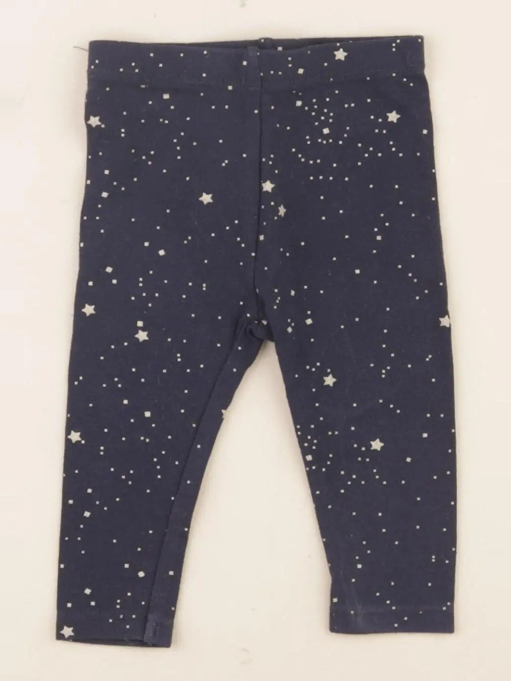 Vertbaudet - legging bleu, or - 6 mois