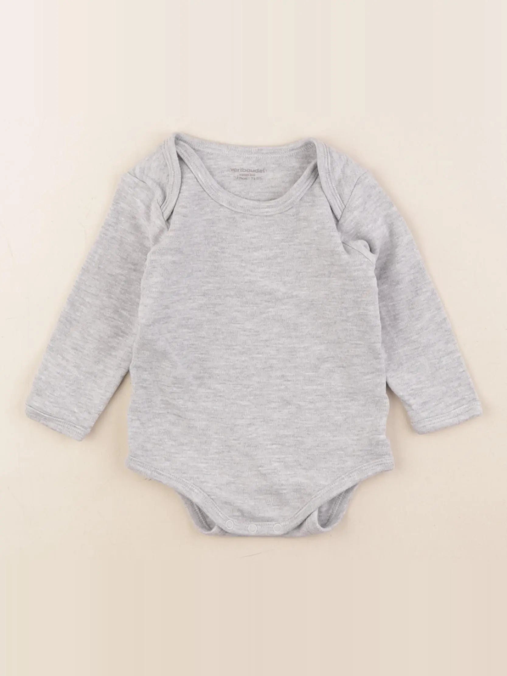 Vertbaudet - body gris - 12 mois