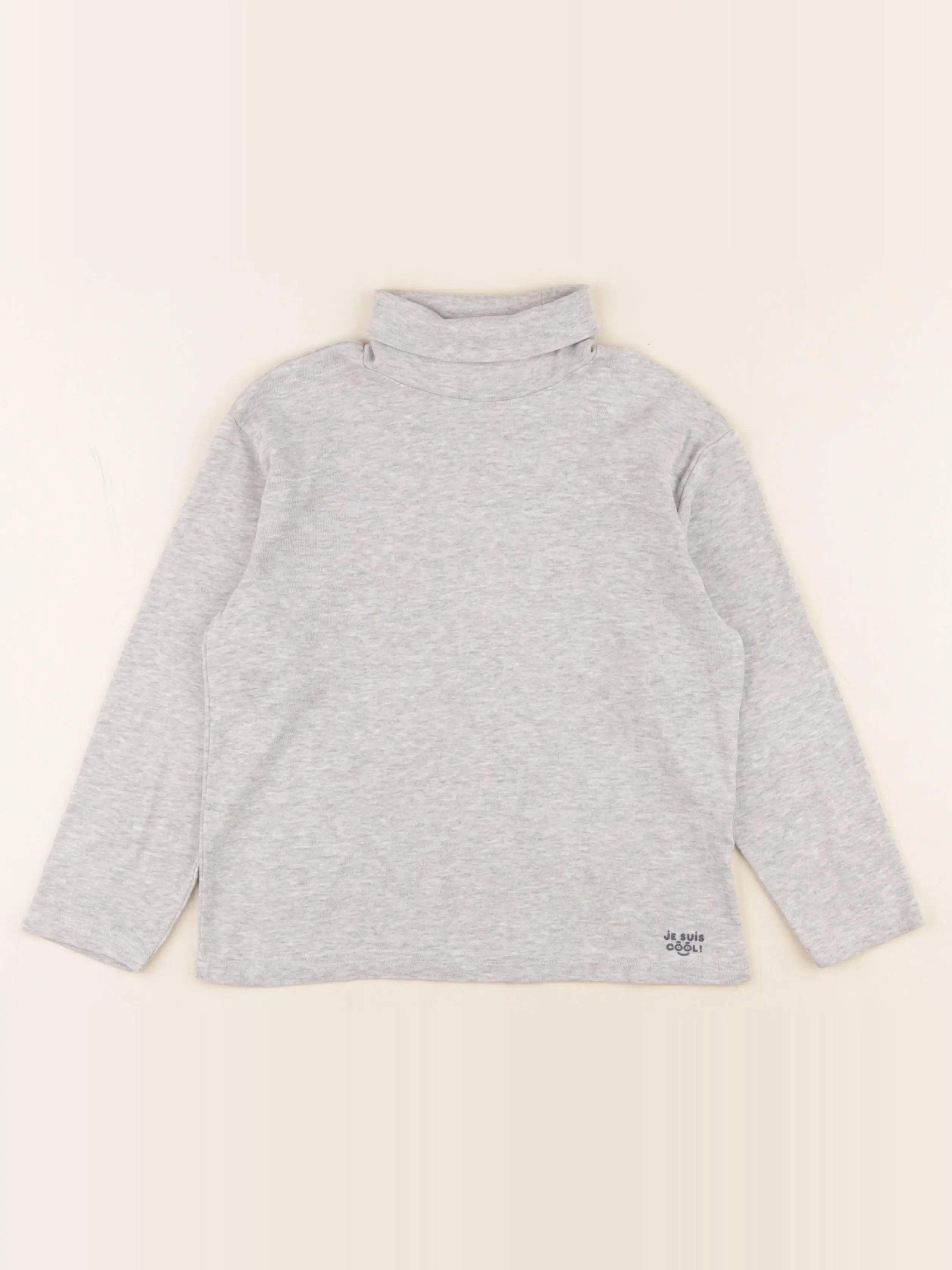 Vertbaudet - sous-pull gris - 8 ans