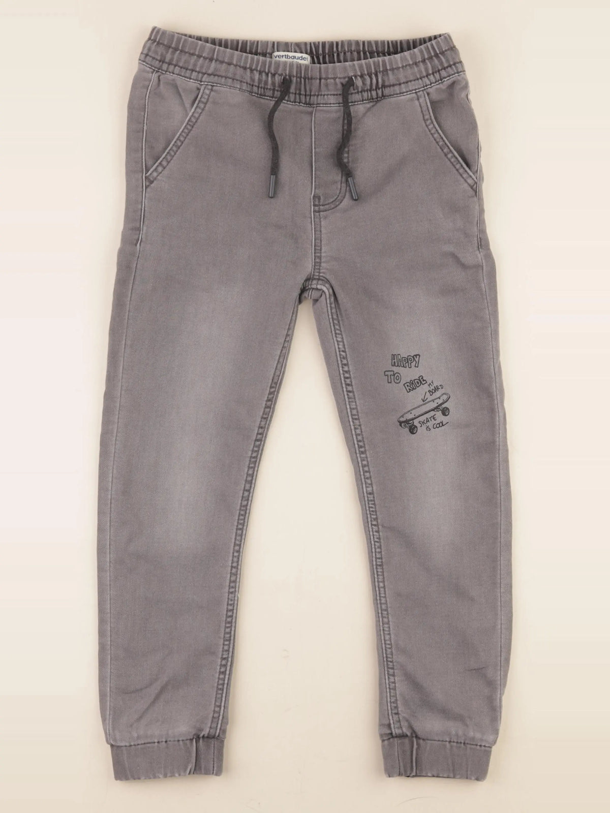 Vertbaudet - jean gris - 8 ans