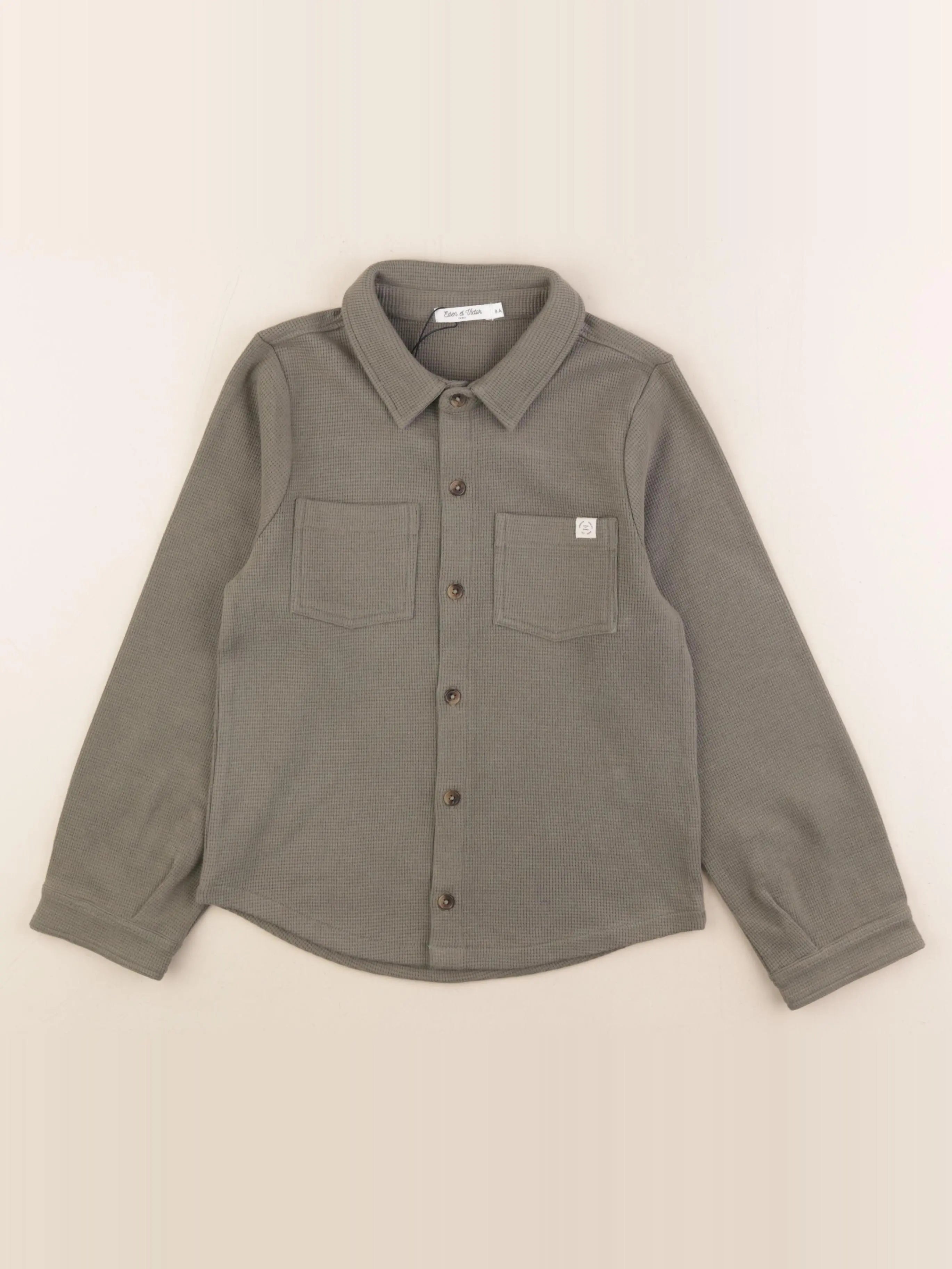 Eden & Victor - chemise vert - 8 ans