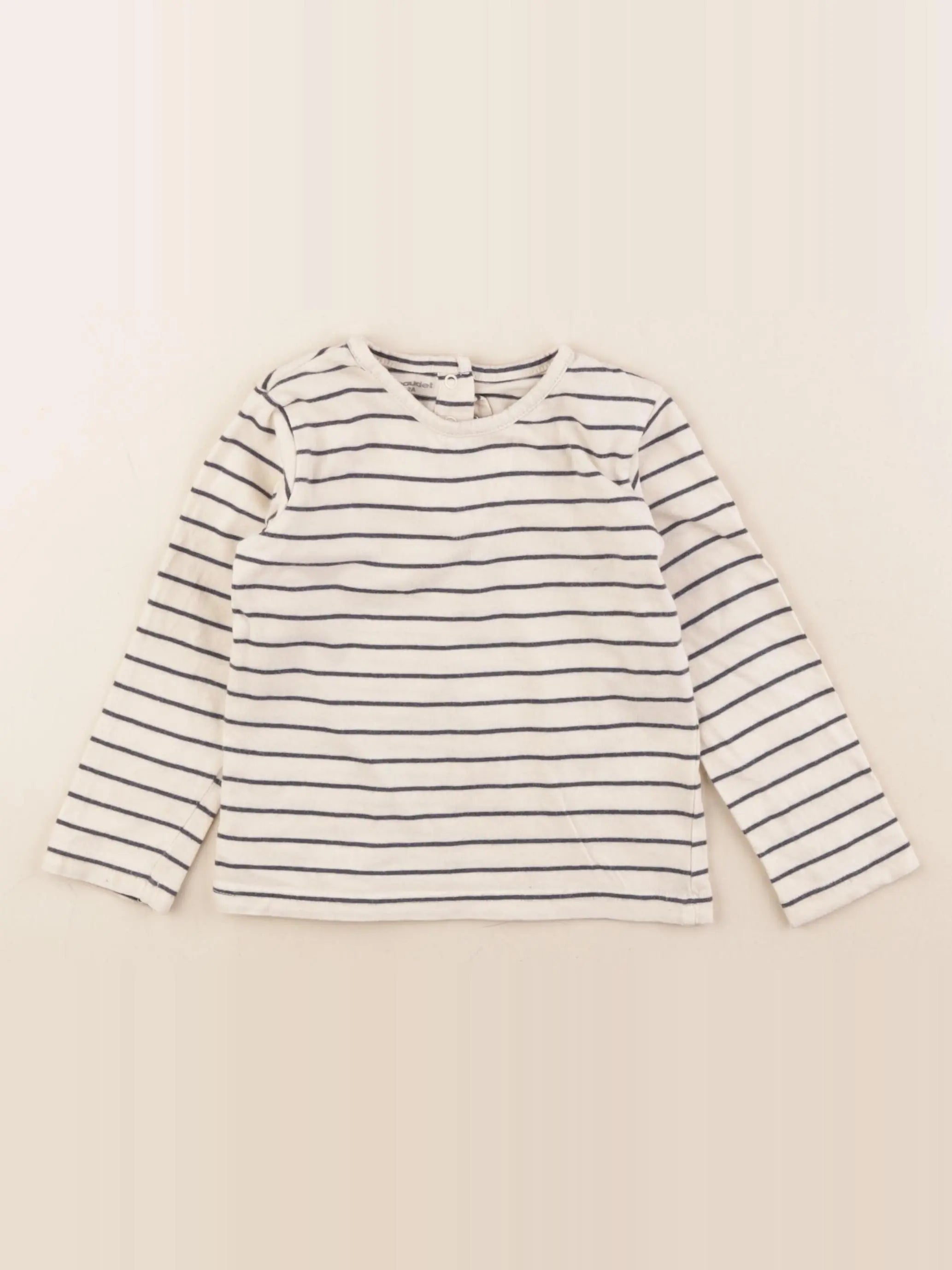 Vertbaudet - tee-shirt beige - 2 ans