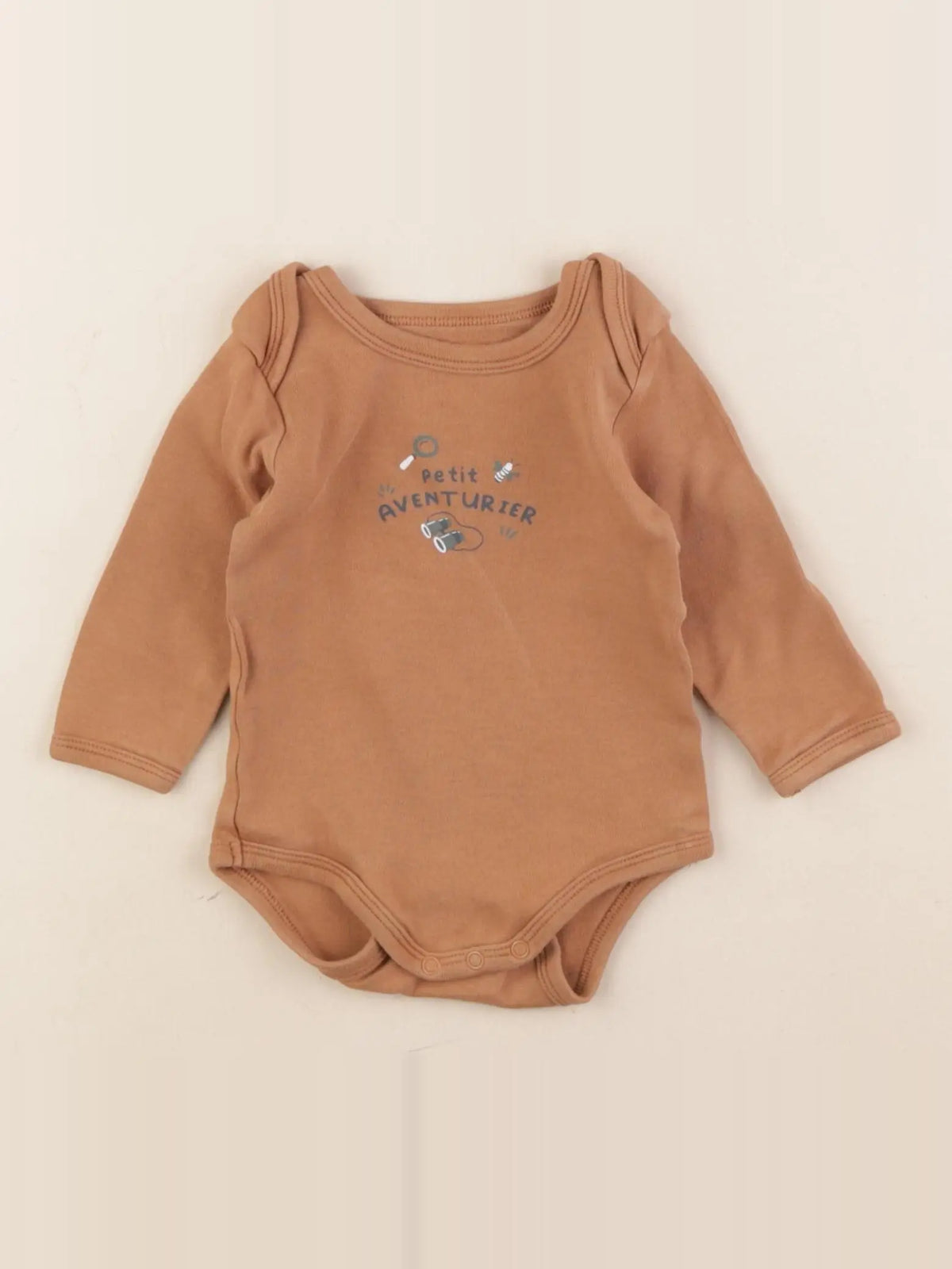 Vertbaudet - body marron - 9 mois