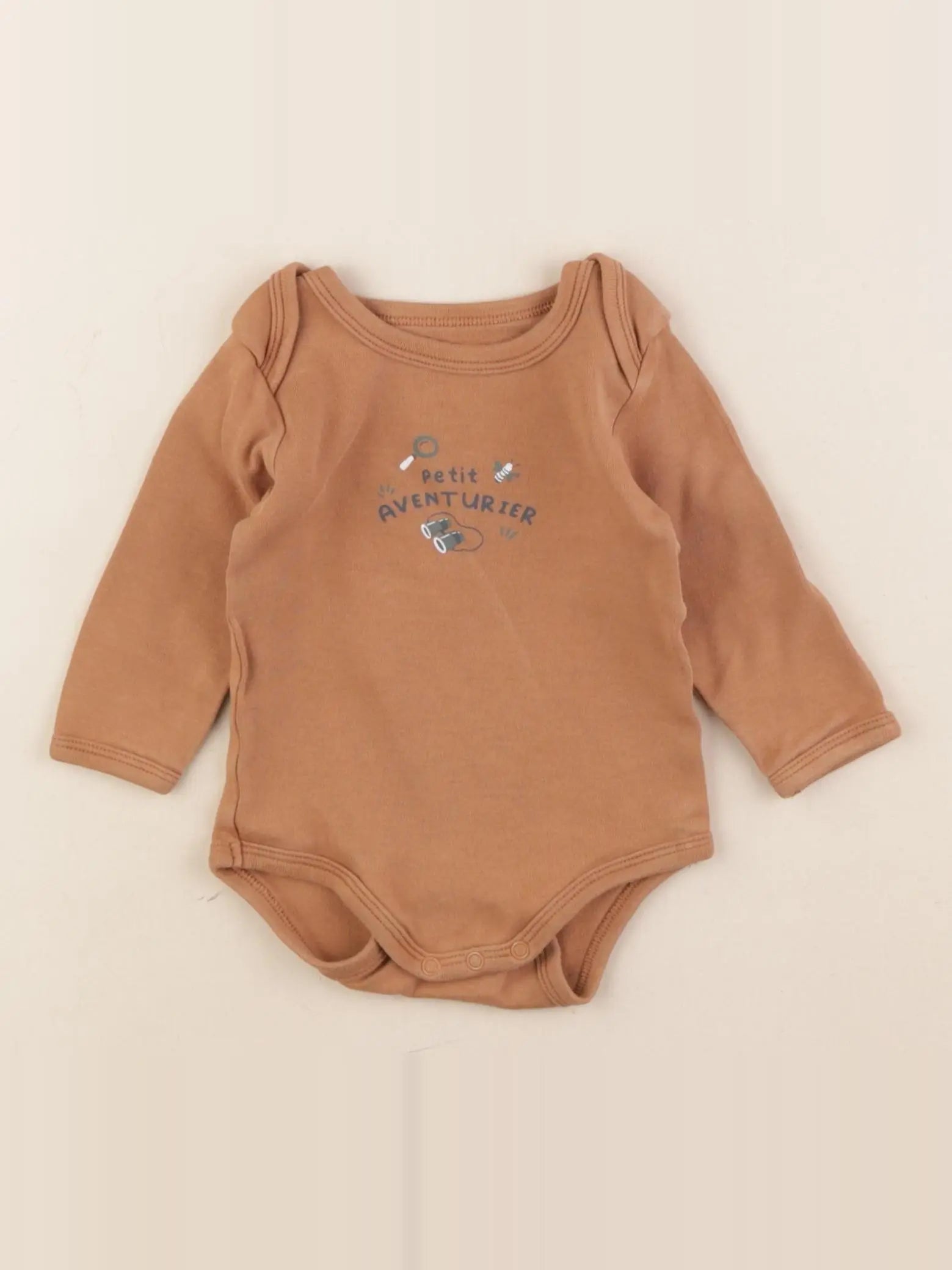 Vertbaudet - body marron - 9 mois