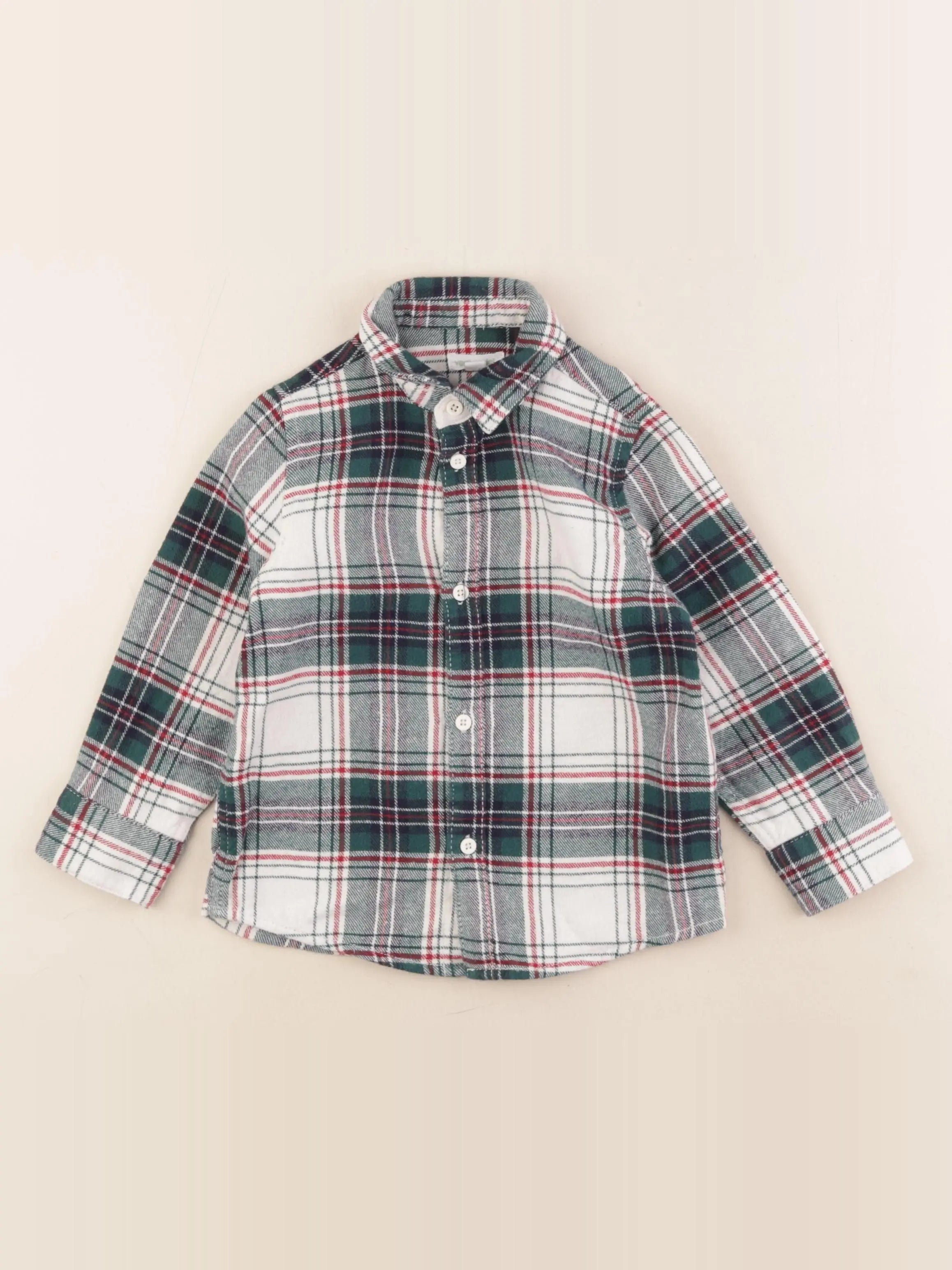 Vertbaudet - chemise vert - 4 ans