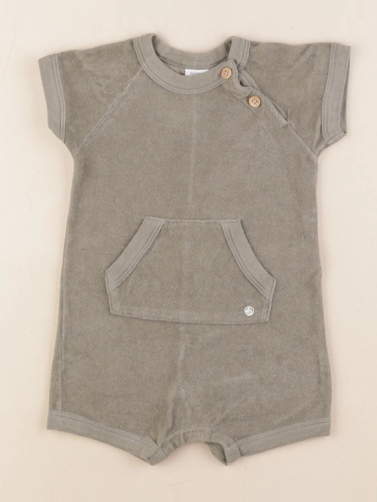 Petit Bateau - combinaison vert - 6 mois
