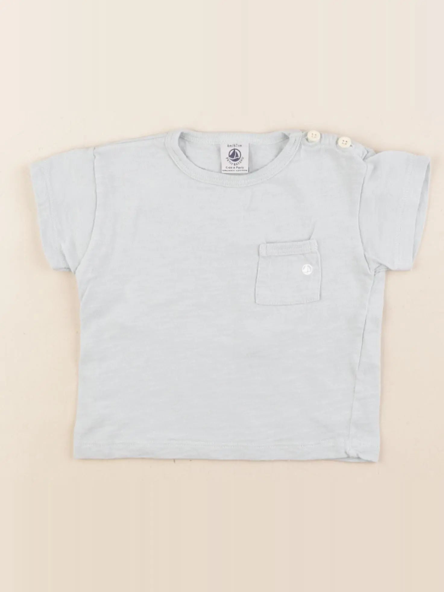 Petit Bateau - tee-shirt vert - 6 mois