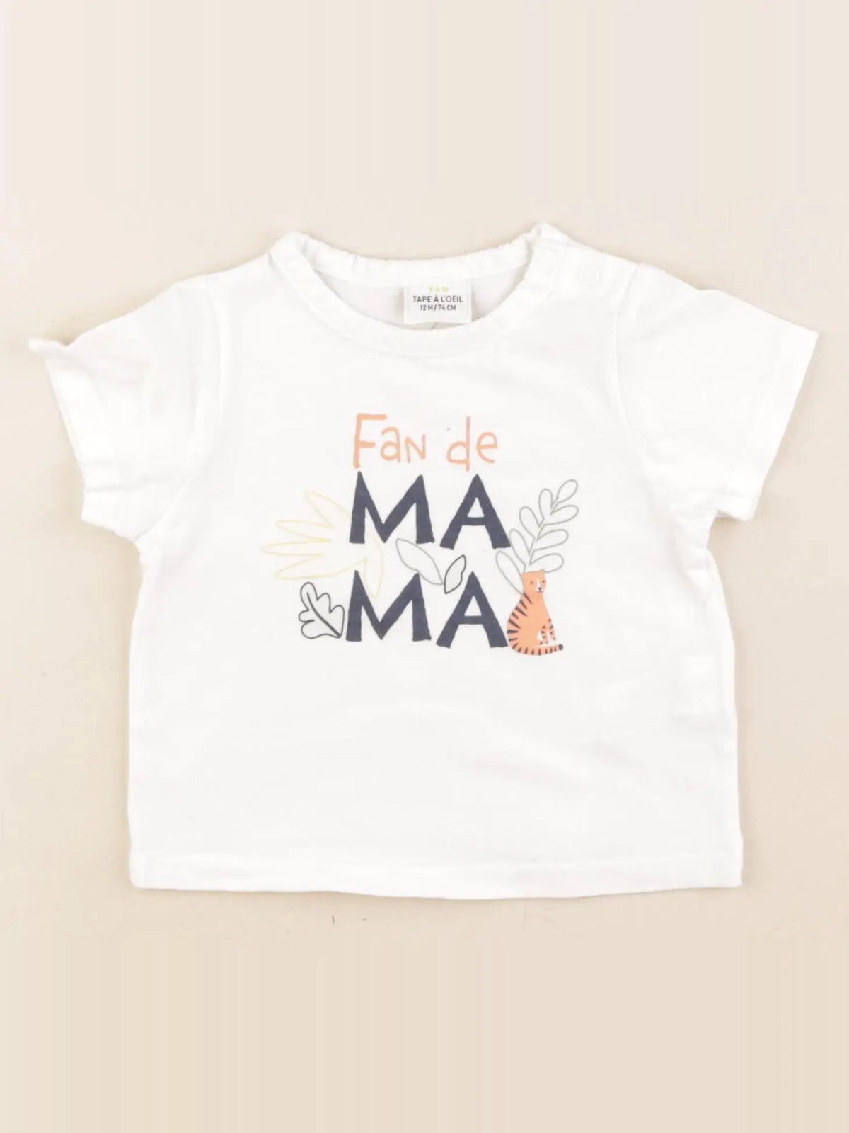 Tape à l'oeil - tee-shirt blanc - 12 mois