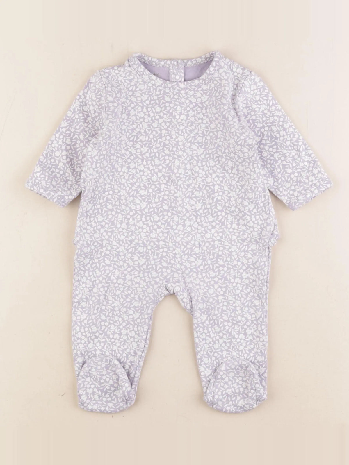 Vertbaudet - pyjama coton violet - 6 mois