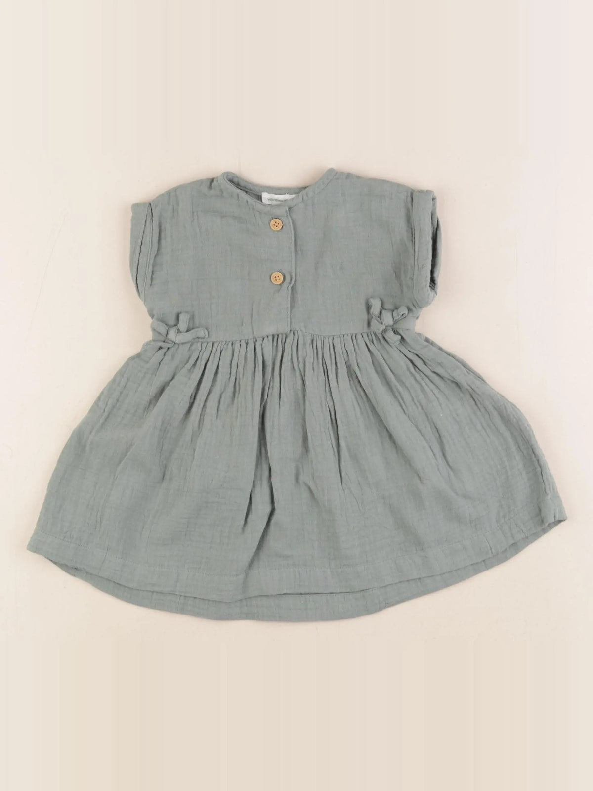 Vertbaudet - robe vert - 6 mois