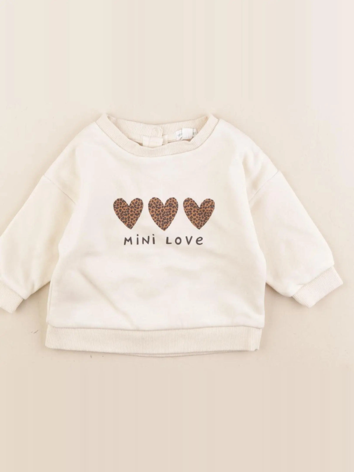 Vertbaudet - sweat beige, marron - 6 mois