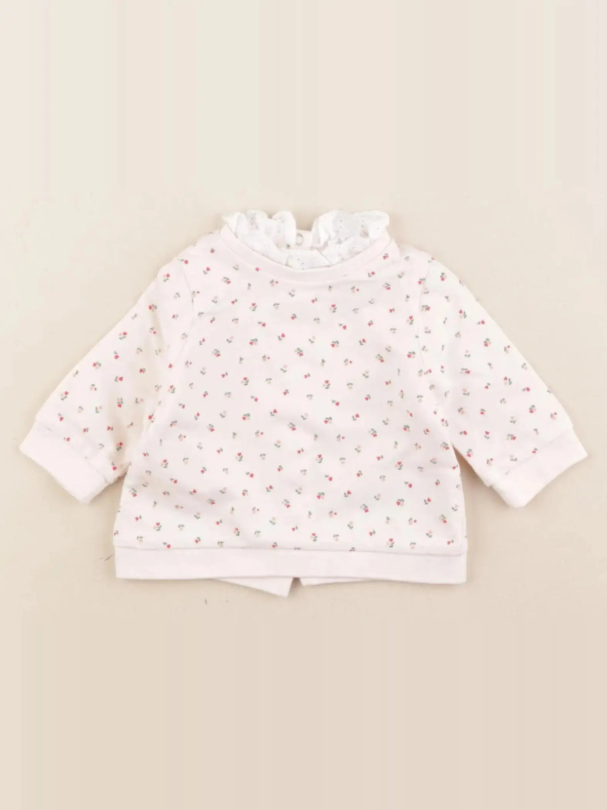 Vertbaudet - sweat rose - 1 mois