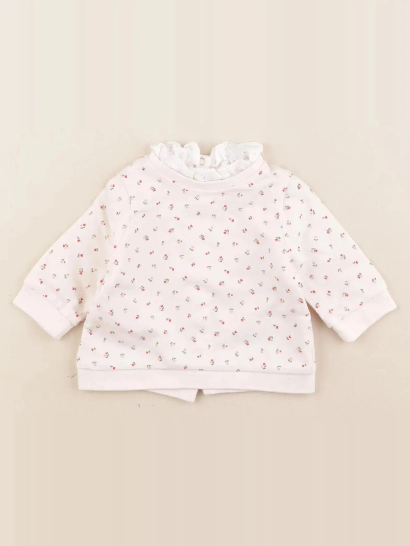 Vertbaudet - sweat rose - 1 mois