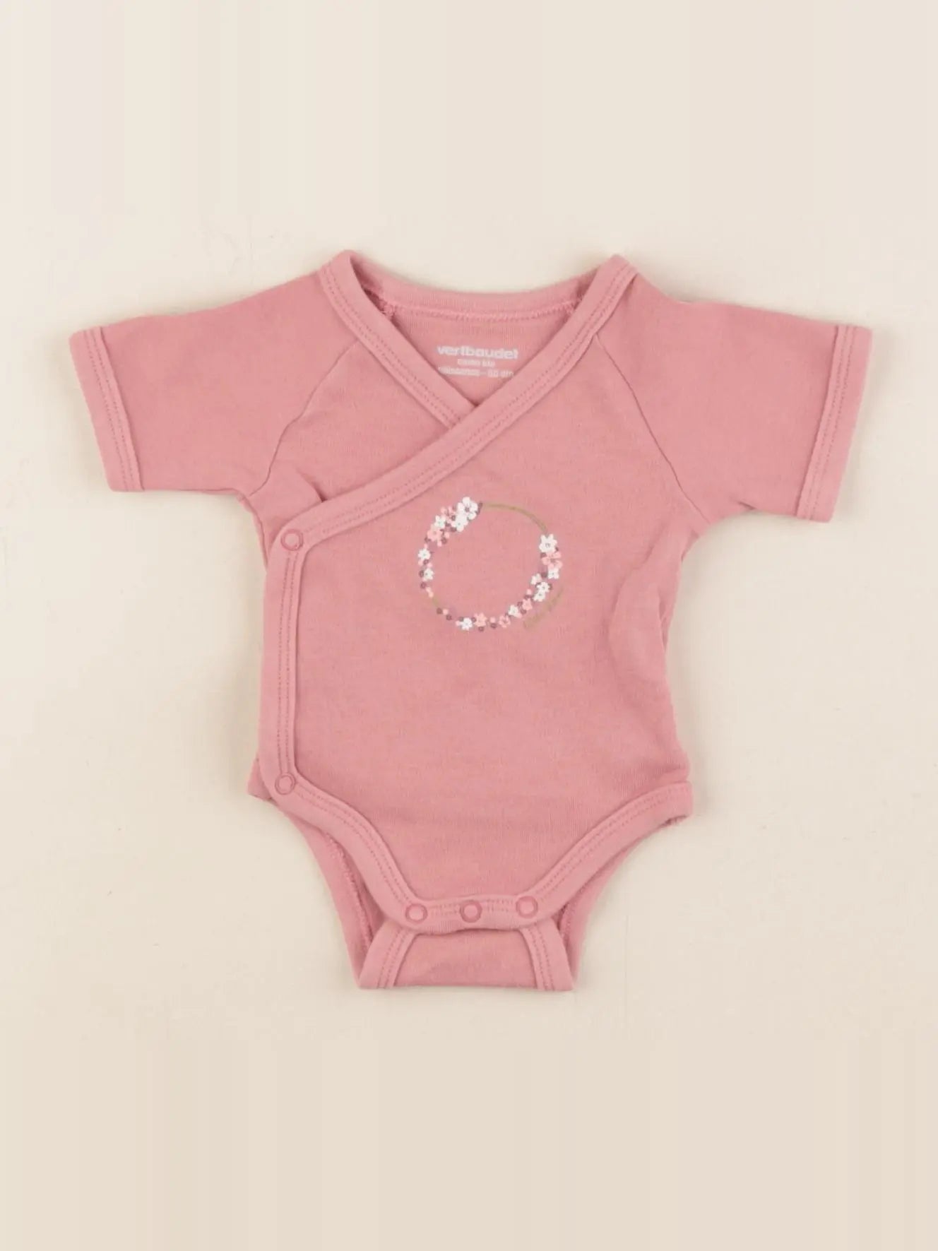 Vertbaudet - body rose - 0 mois