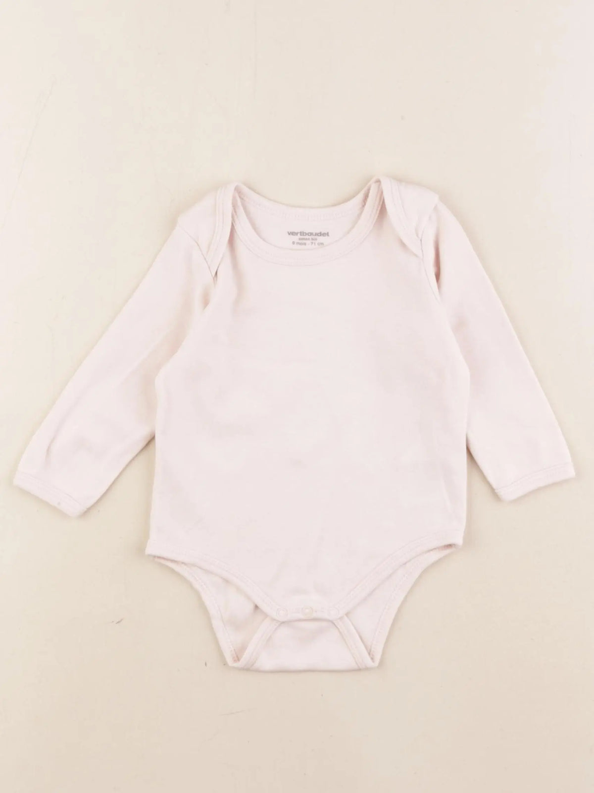 Vertbaudet - body rose - 9 mois