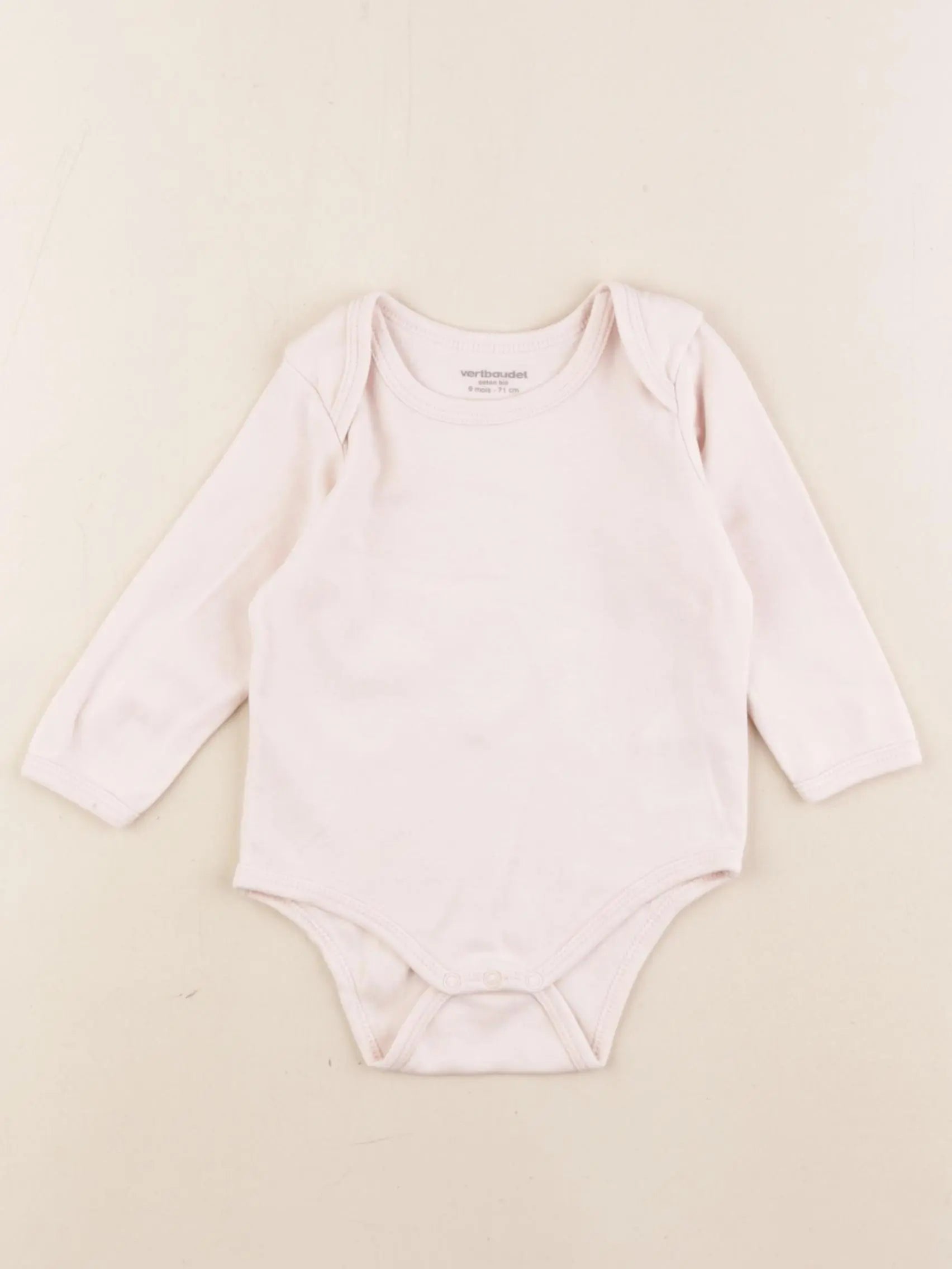 Vertbaudet - body rose - 9 mois