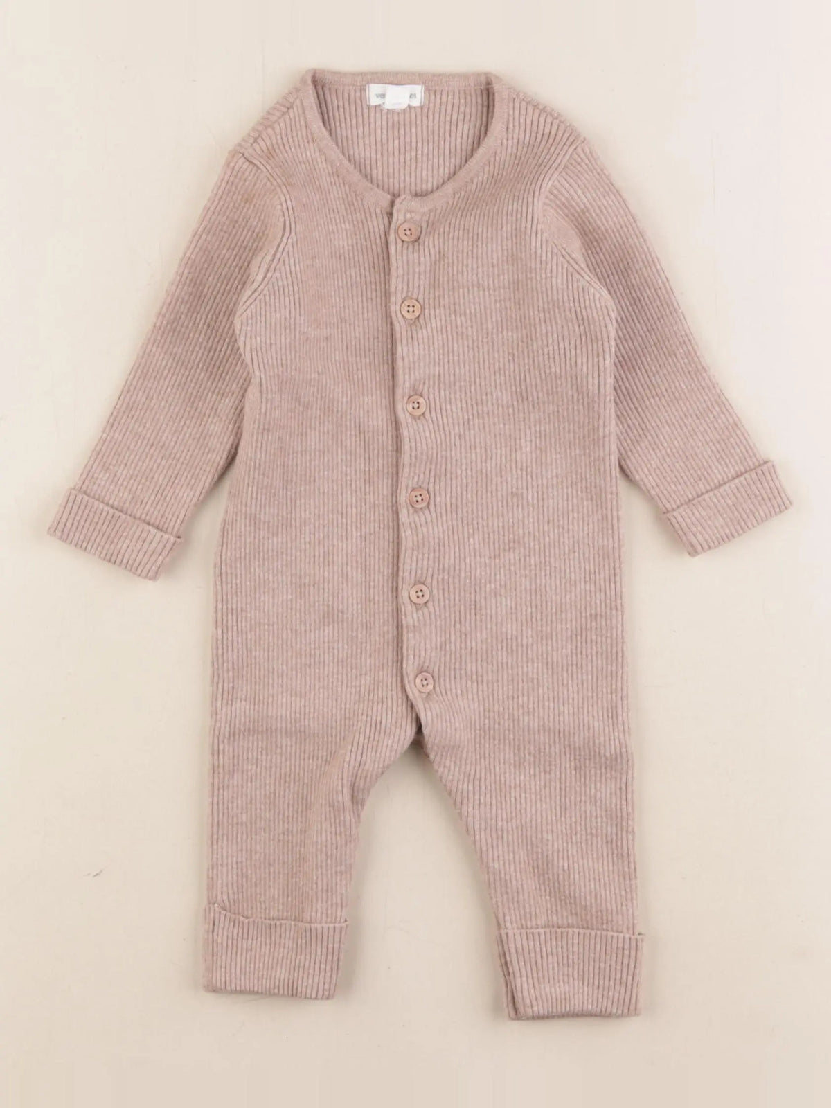 Vertbaudet - combinaison marron - 6 mois