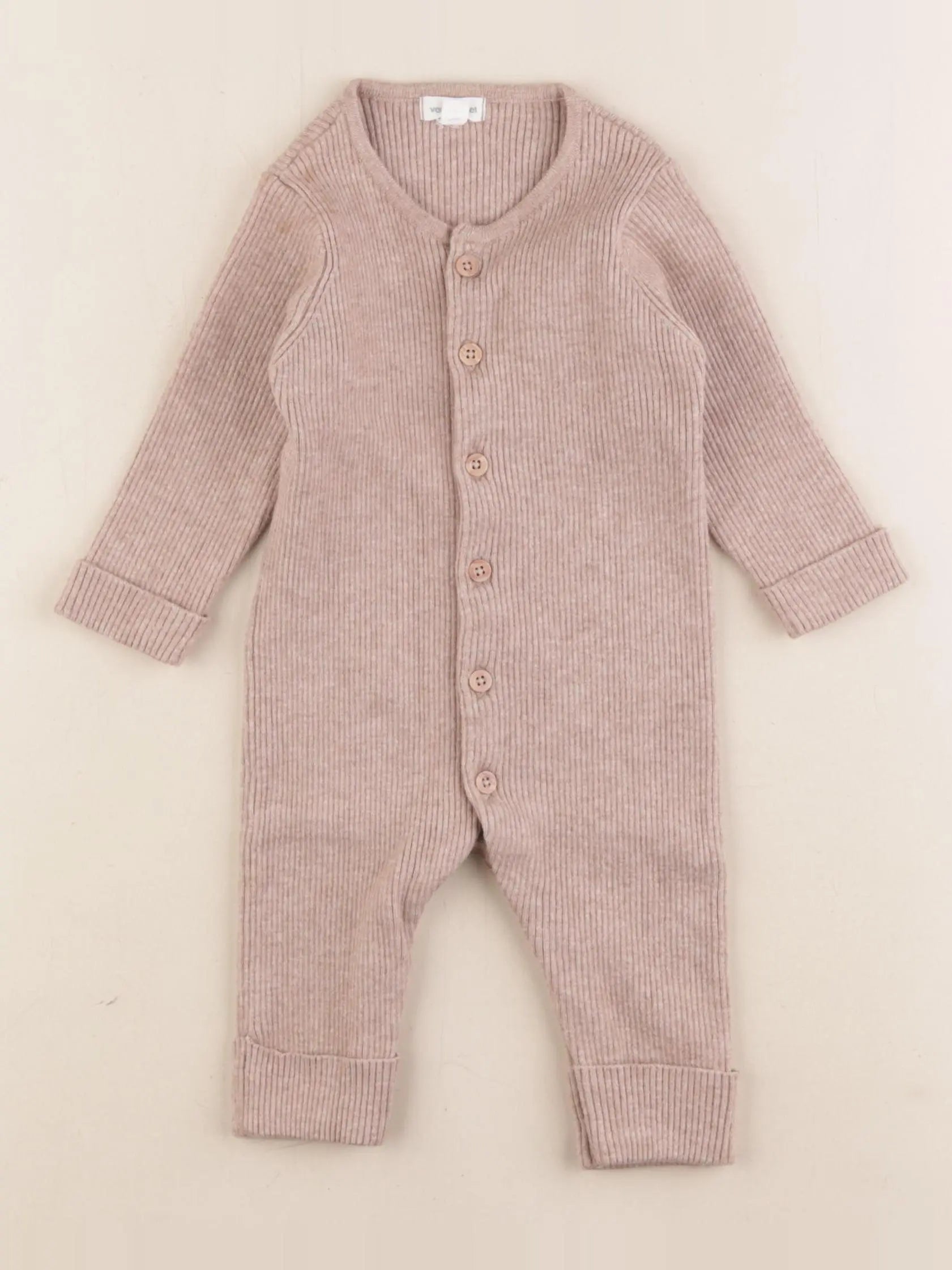 Vertbaudet - combinaison marron - 6 mois