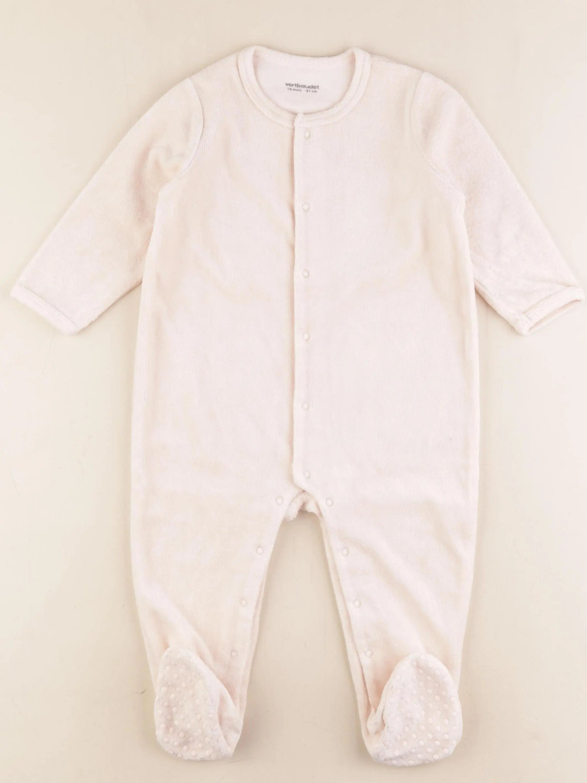 Vertbaudet - pyjama velours rose - 18 mois