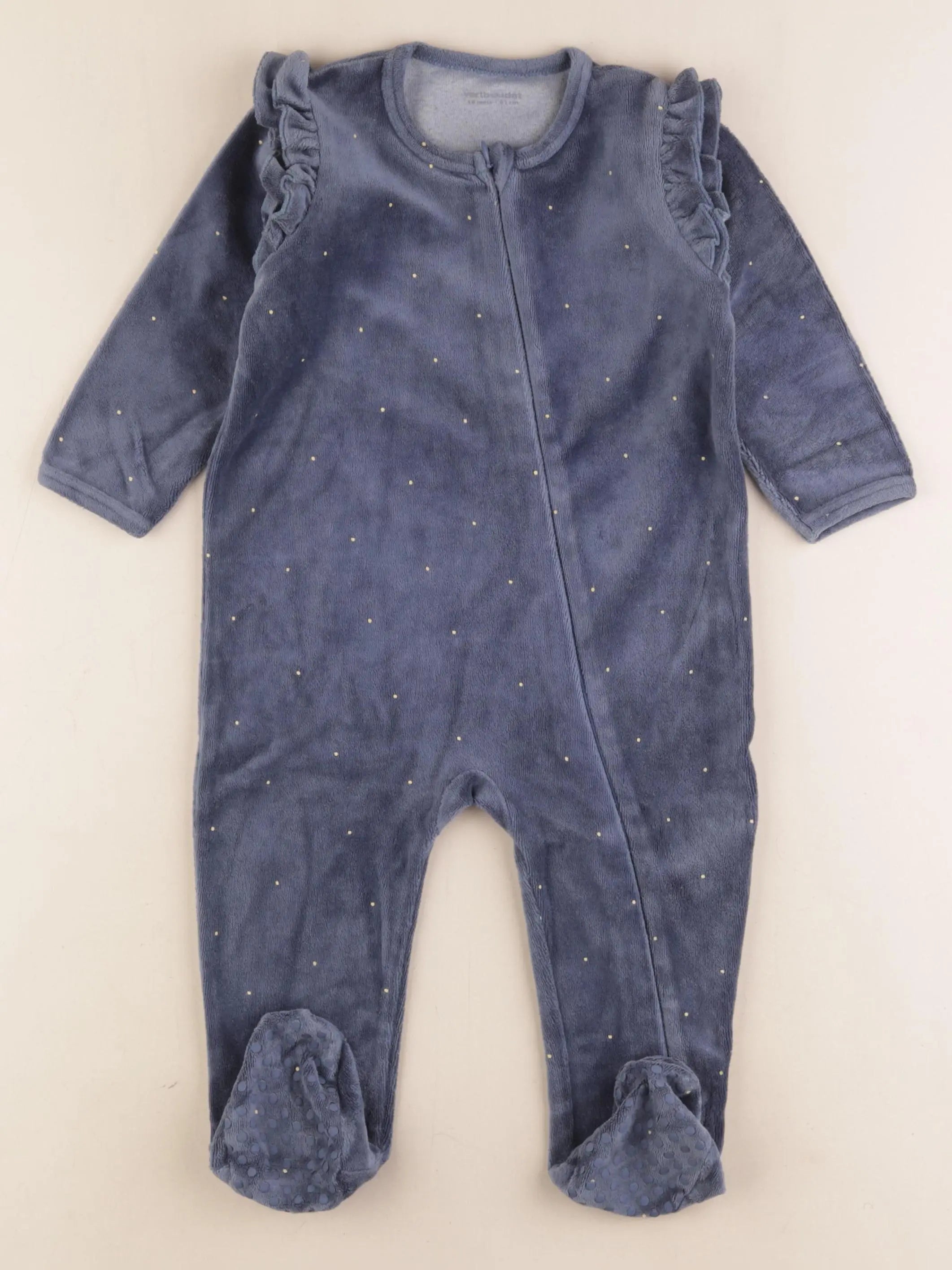 Vertbaudet - pyjama velours bleu - 18 mois