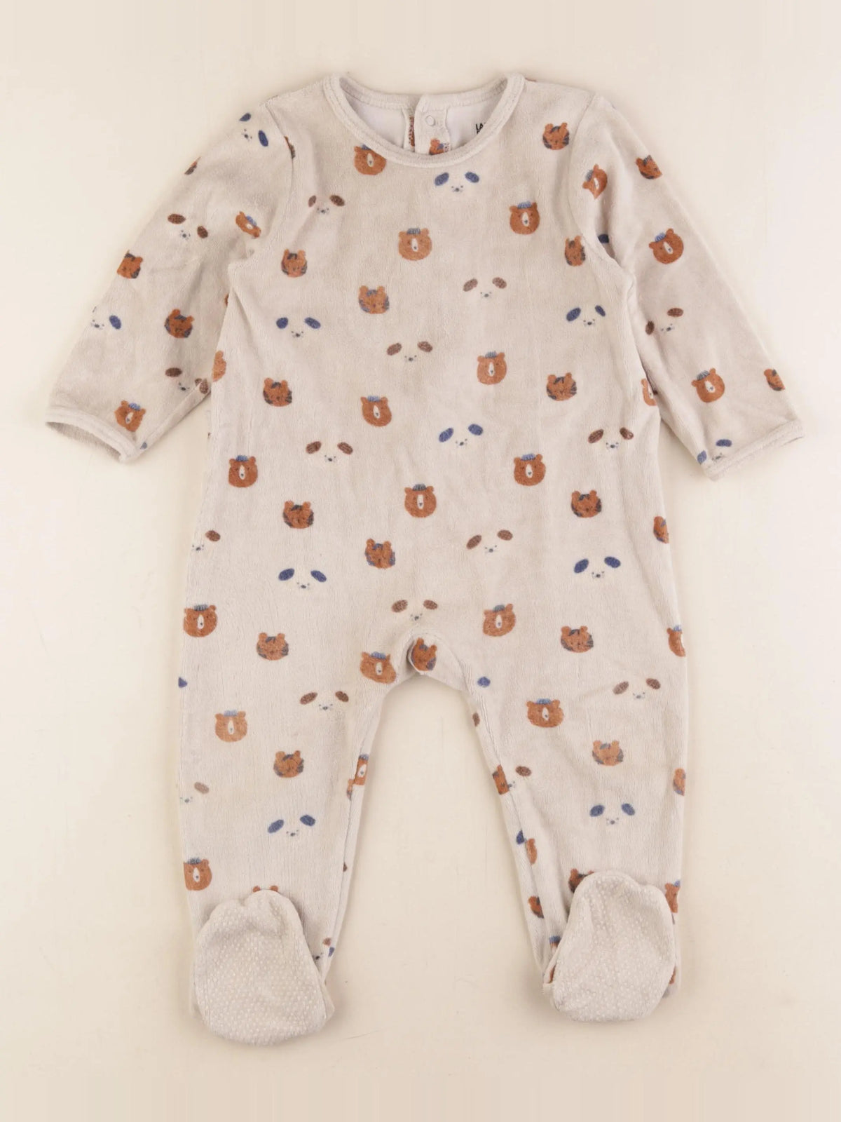 La Redoute - pyjama velours beige - 18 mois