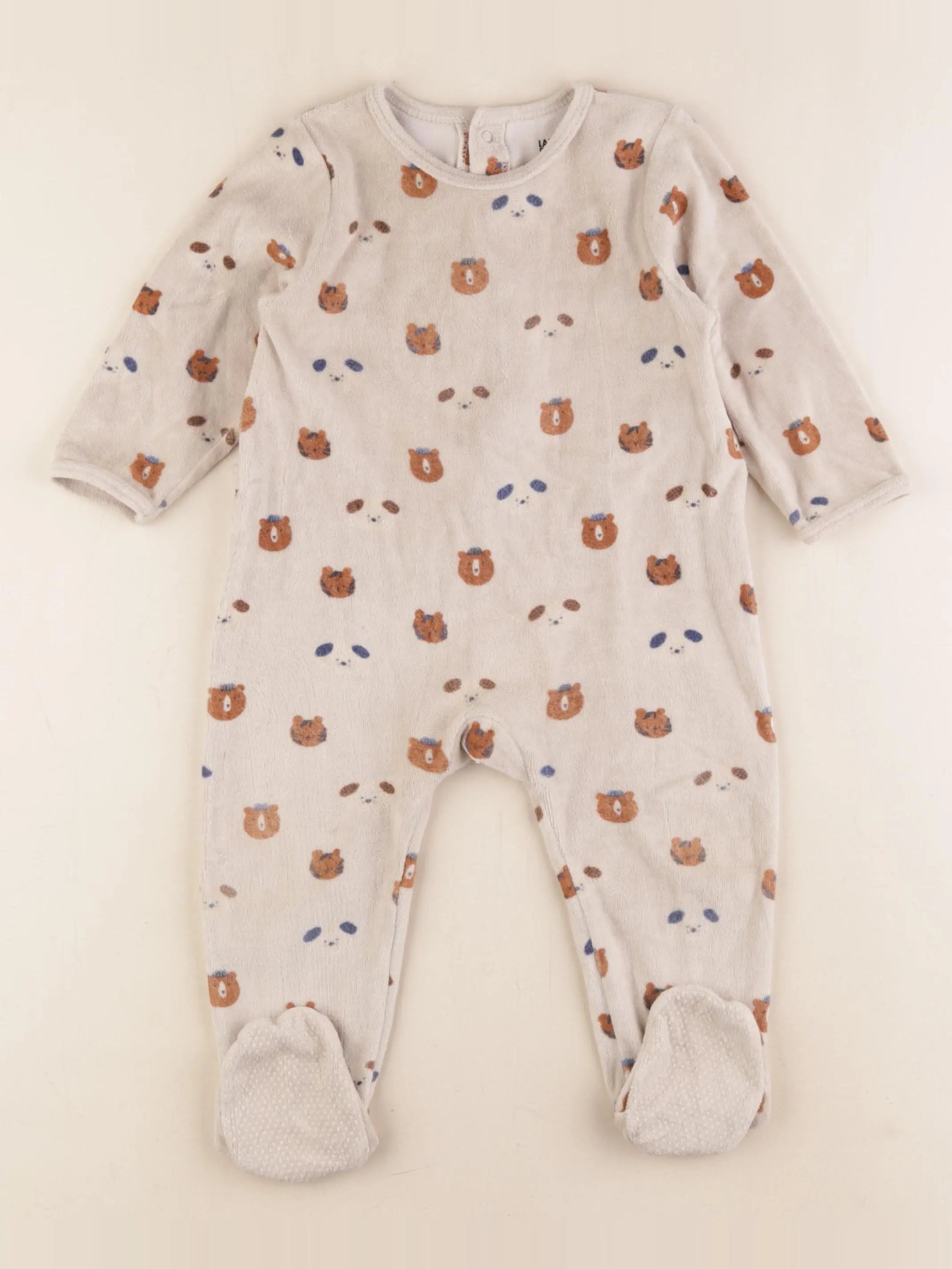 La Redoute - pyjama velours beige - 18 mois