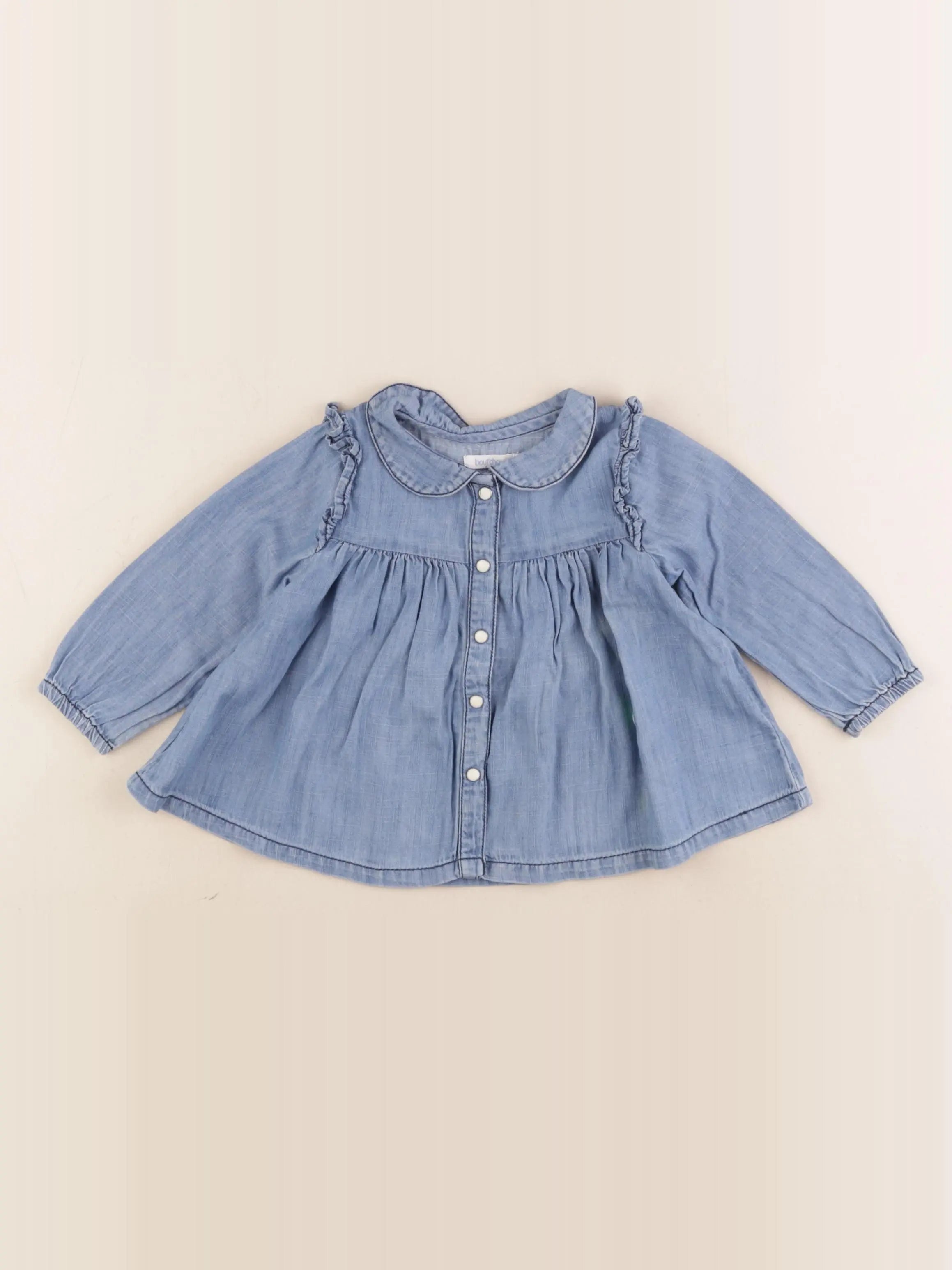 Boutchou - blouse bleu - 9 mois