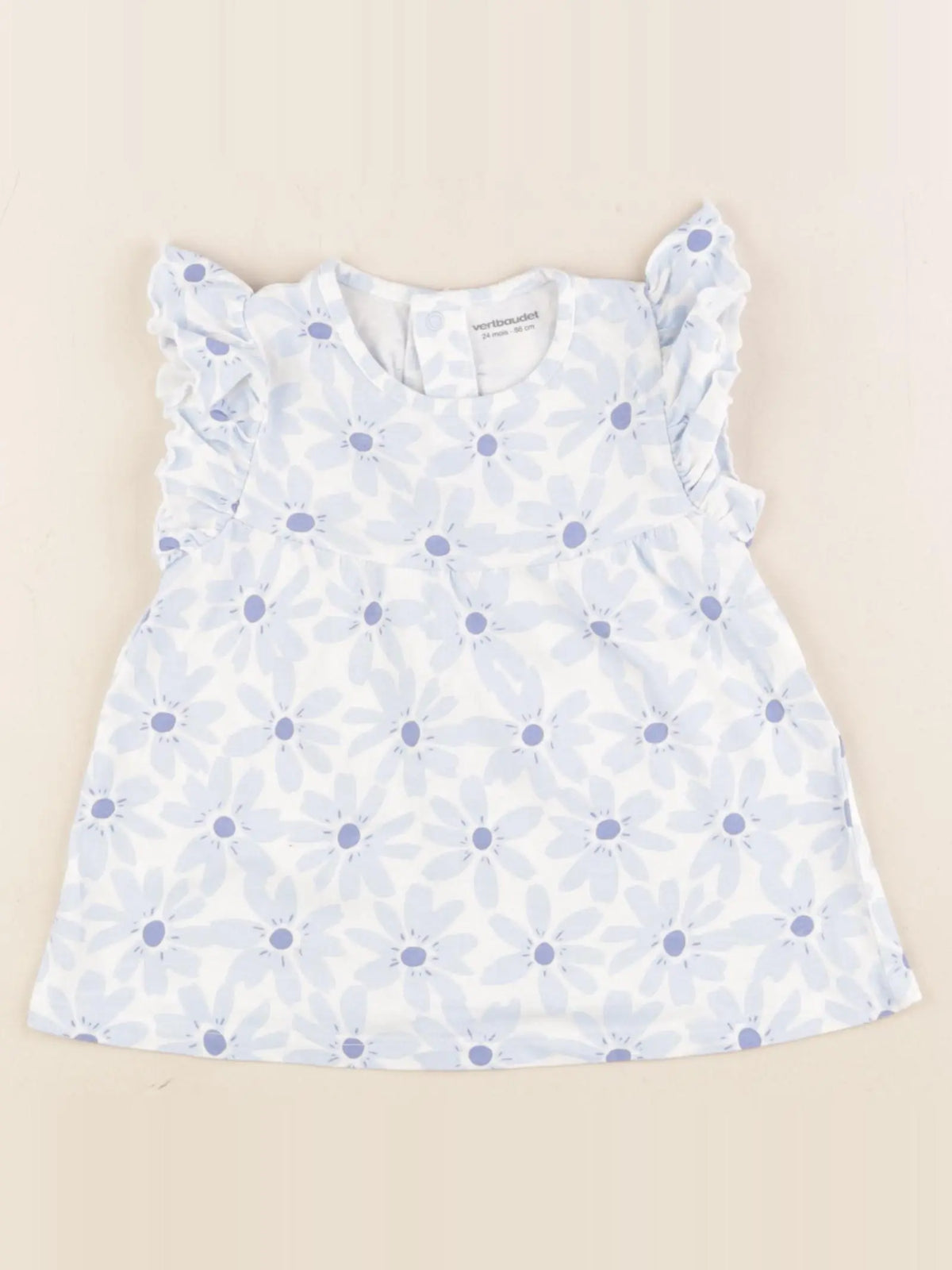 Vertbaudet - tee-shirt bleu - 24 mois