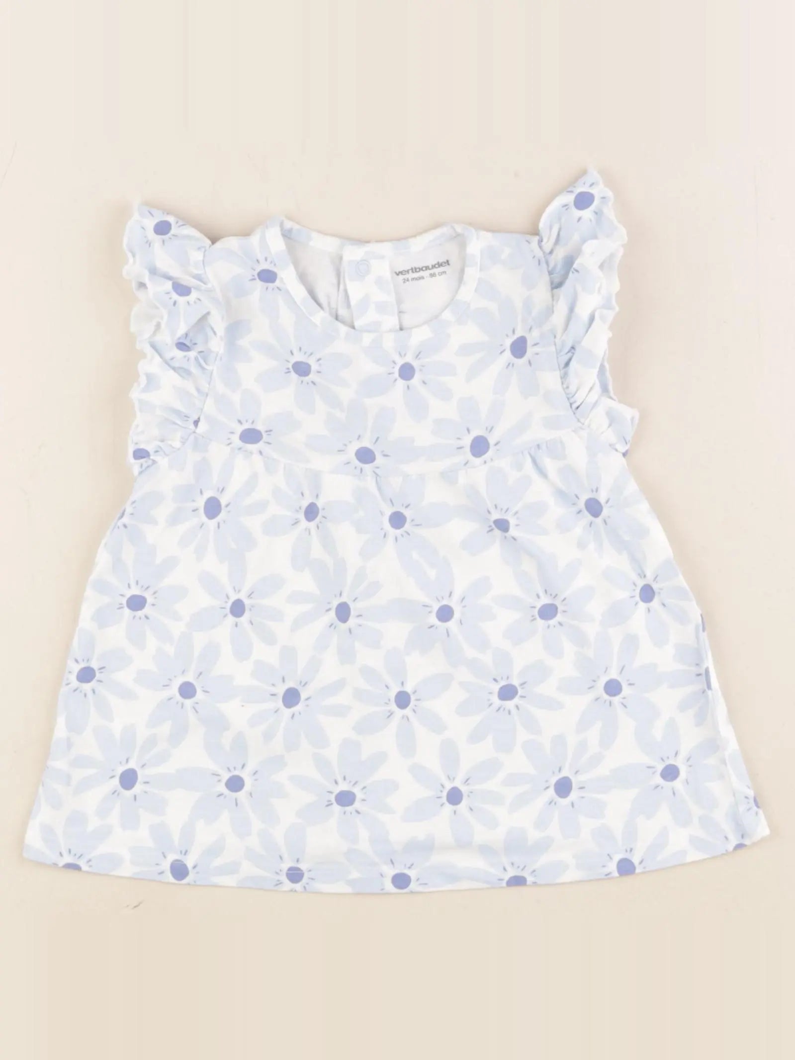 Vertbaudet - tee-shirt bleu - 24 mois