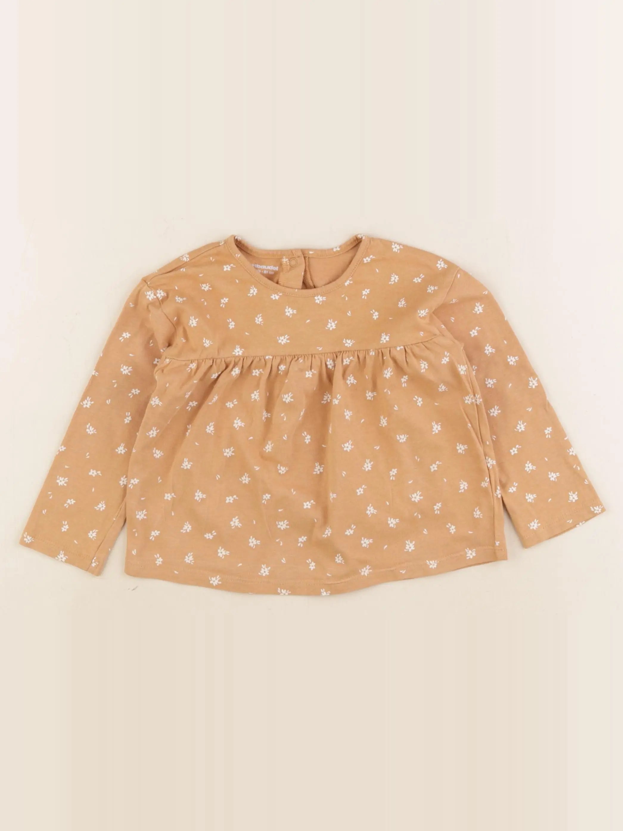 Vertbaudet - tee-shirt marron - 18 mois