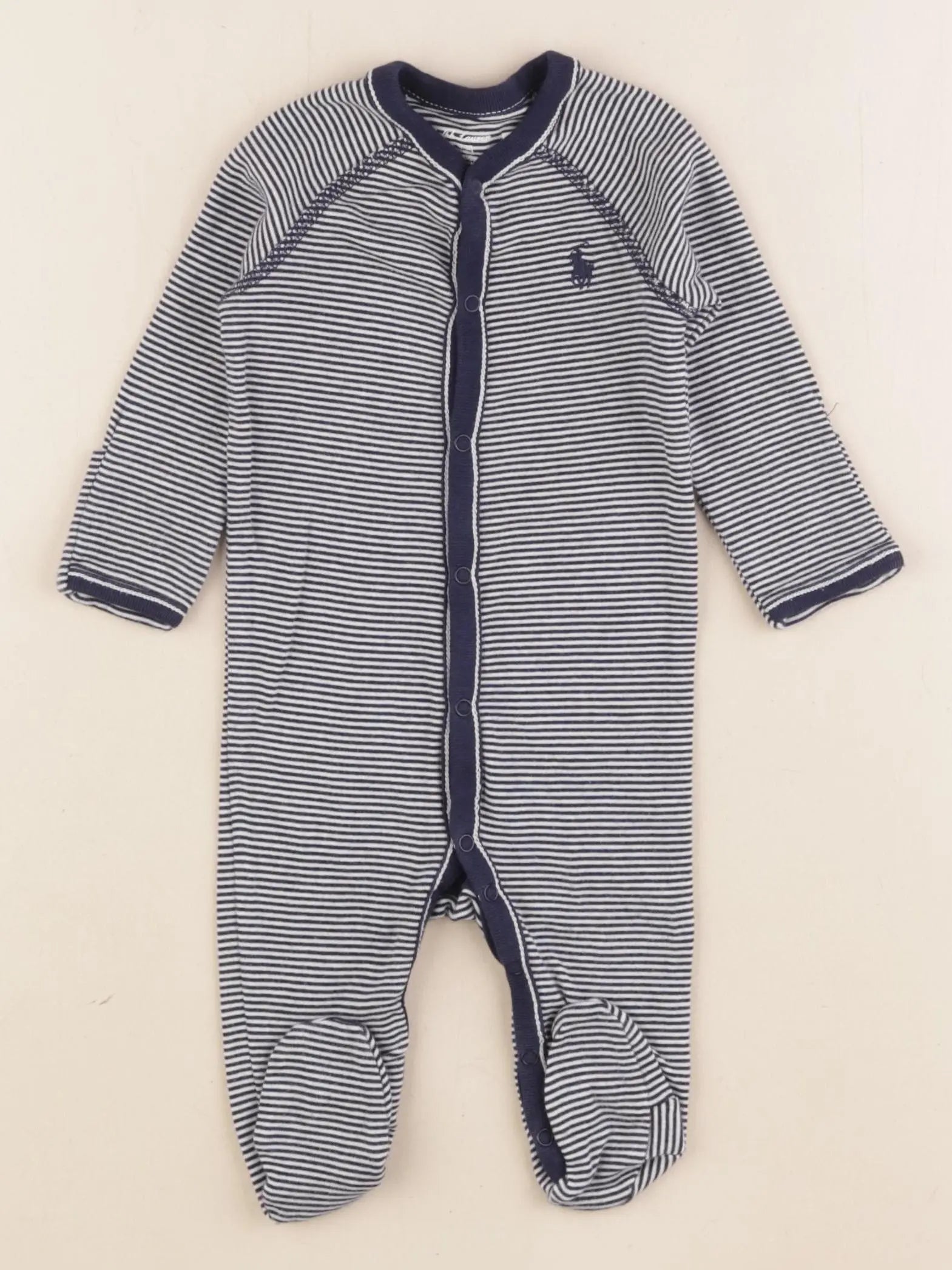 Ralph Lauren - pyjama coton bleu - 3 mois