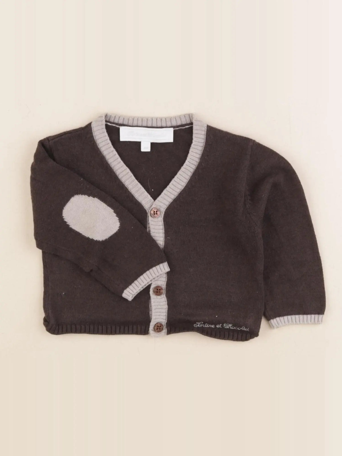 Tartine & Chocolat - gilet marron - 6 mois