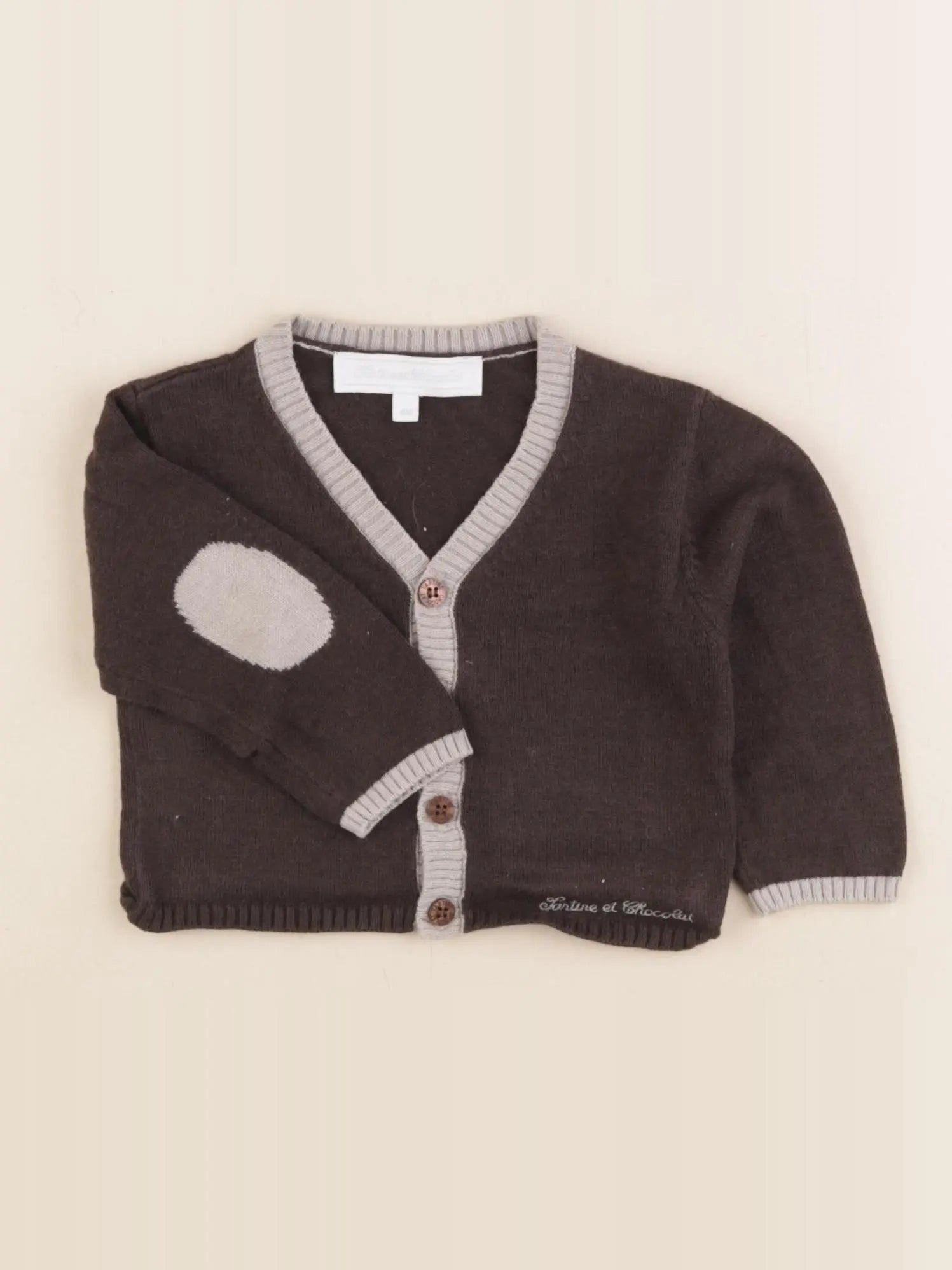 Tartine & Chocolat - gilet marron - 6 mois