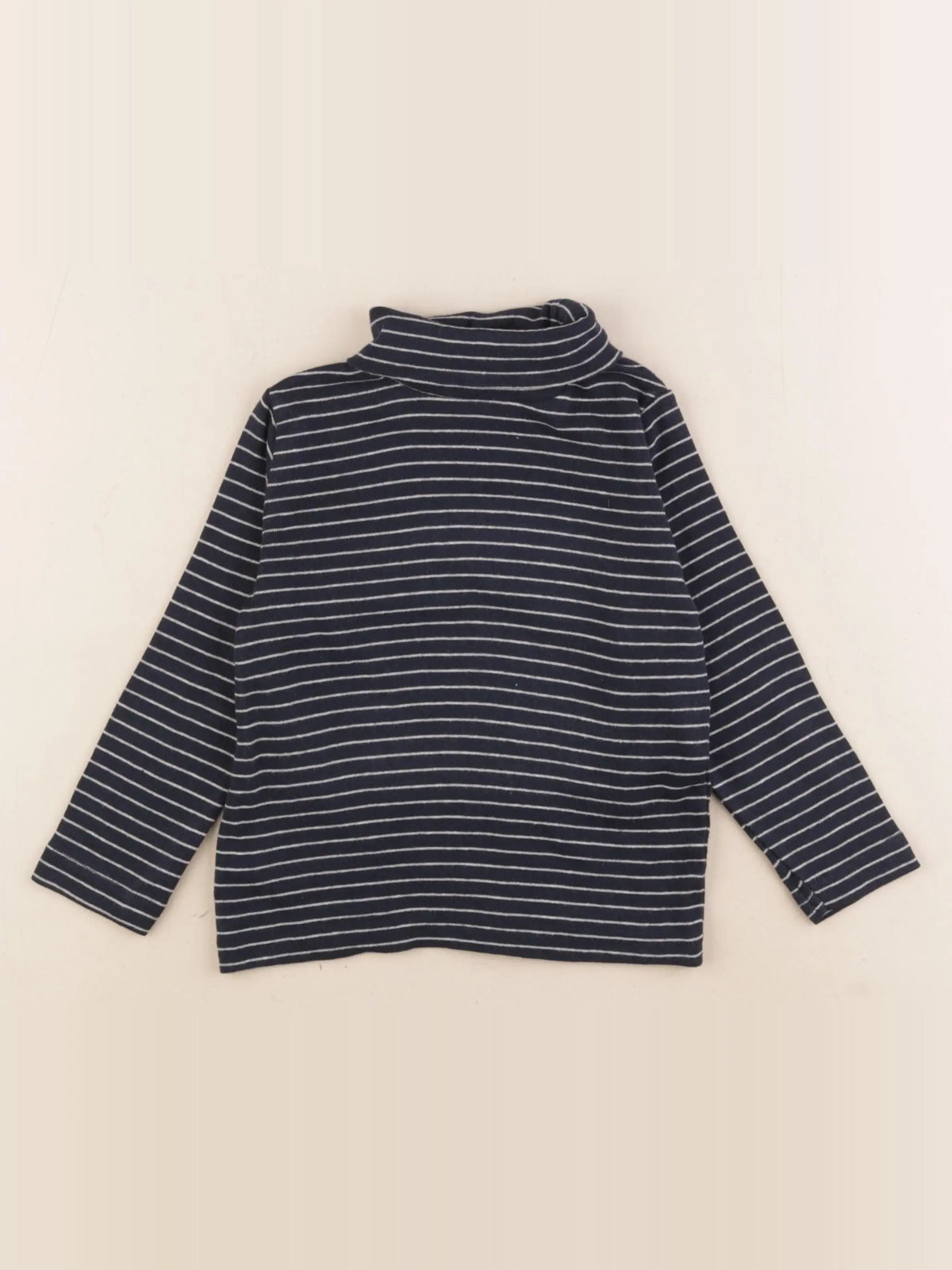 Vertbaudet - sous-pull bleu, blanc - 3 ans