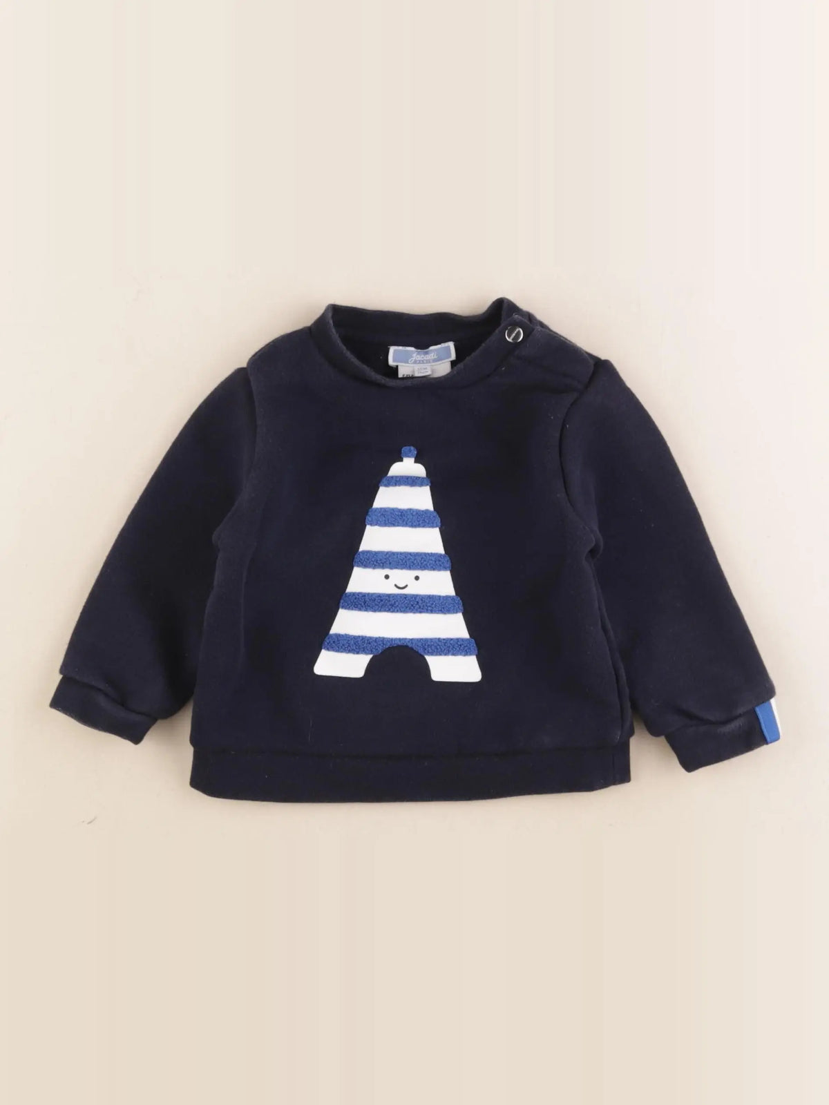 Jacadi - sweat bleu - 12 mois