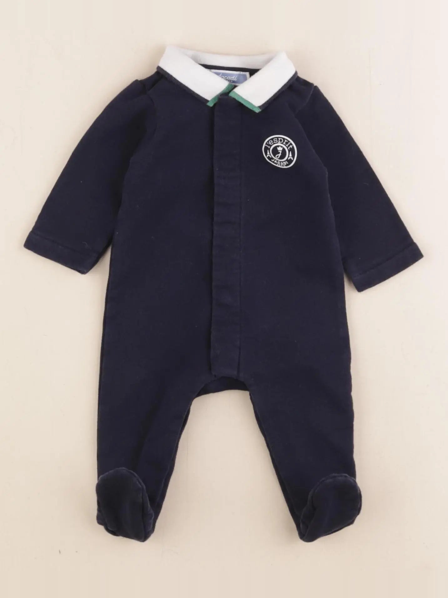 Jacadi - pyjama coton bleu - 1 mois