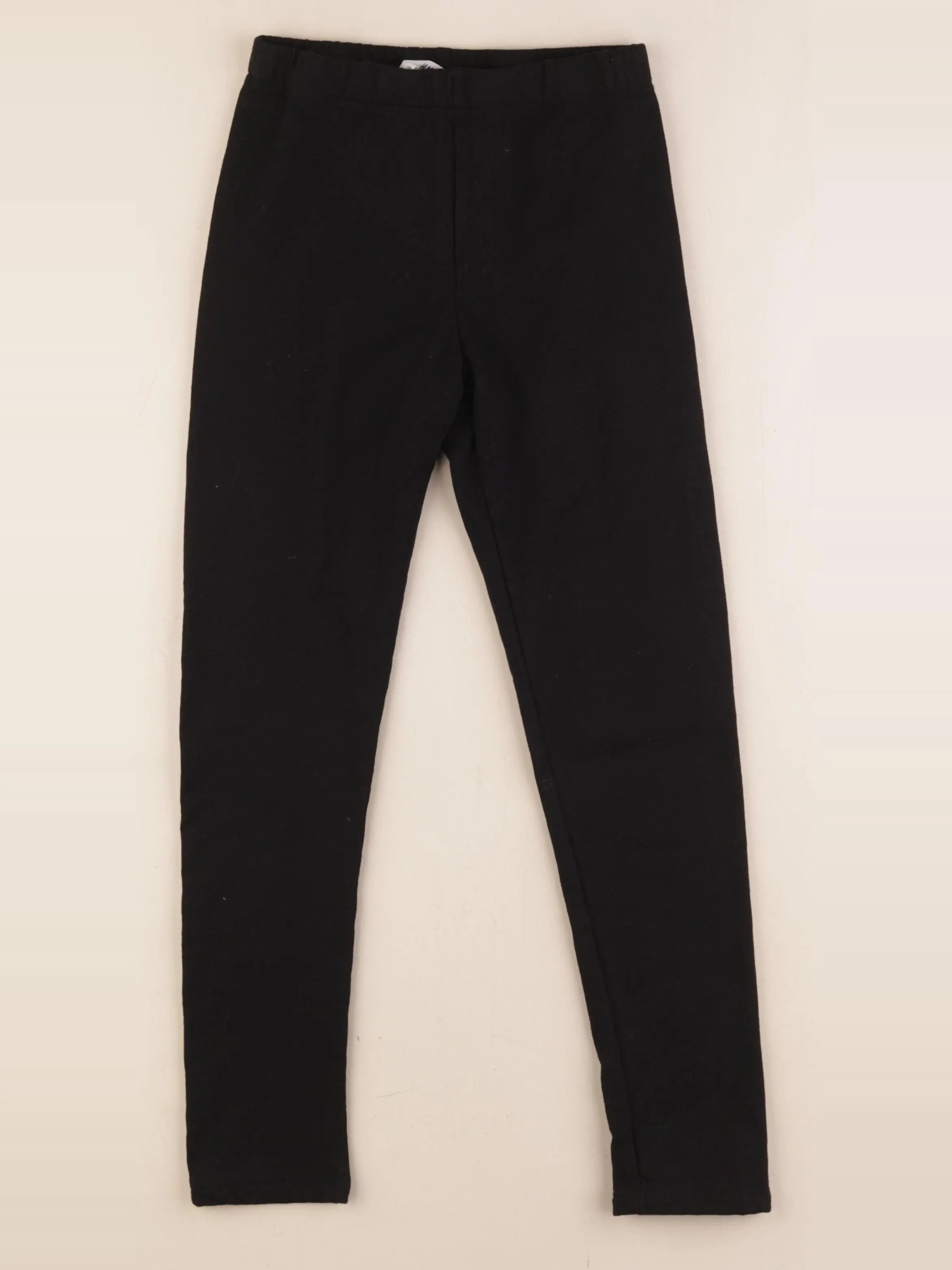 H&M - legging doublé noir - 9/10 ans