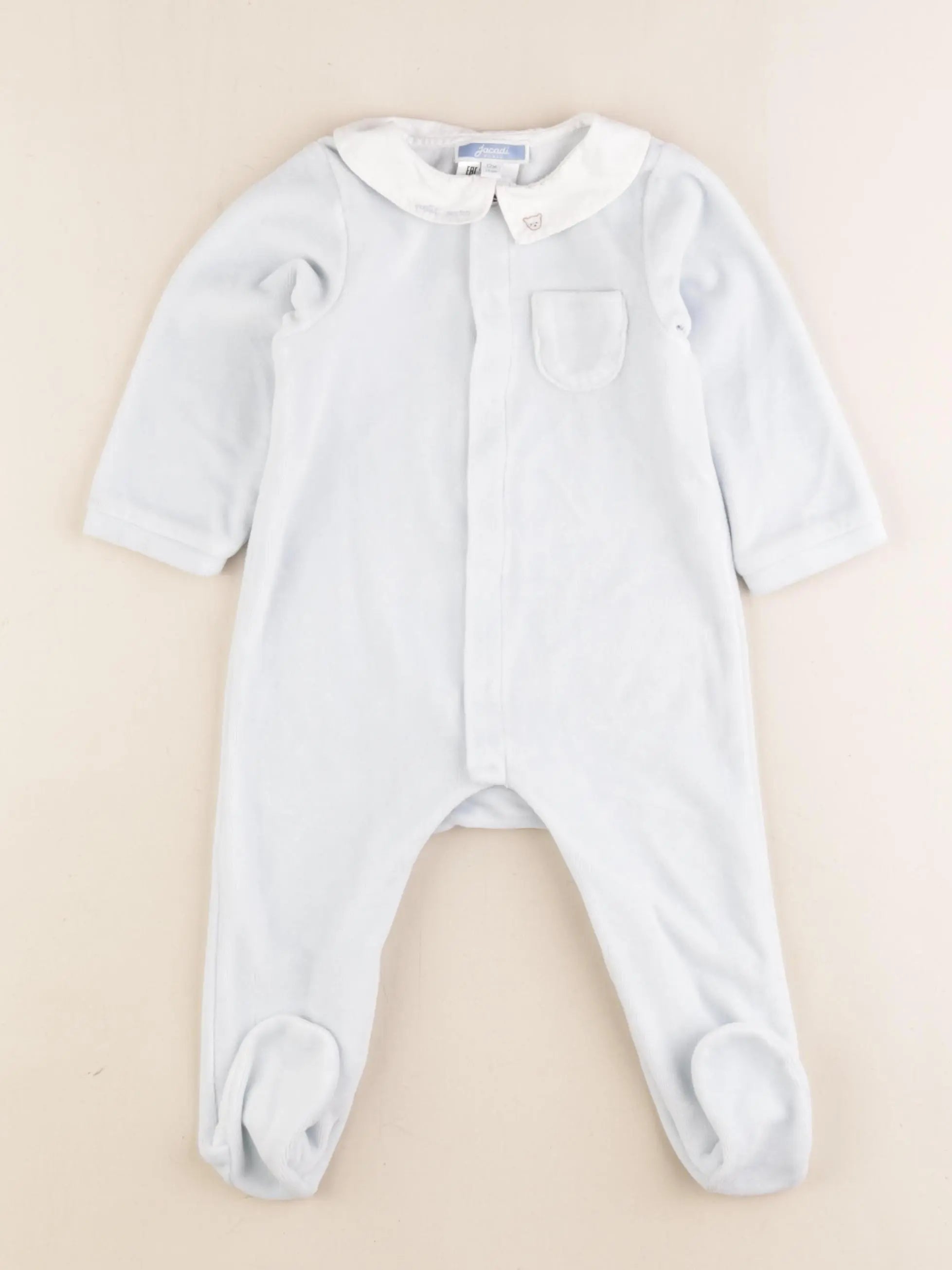 Jacadi - pyjama velours bleu - 12 mois