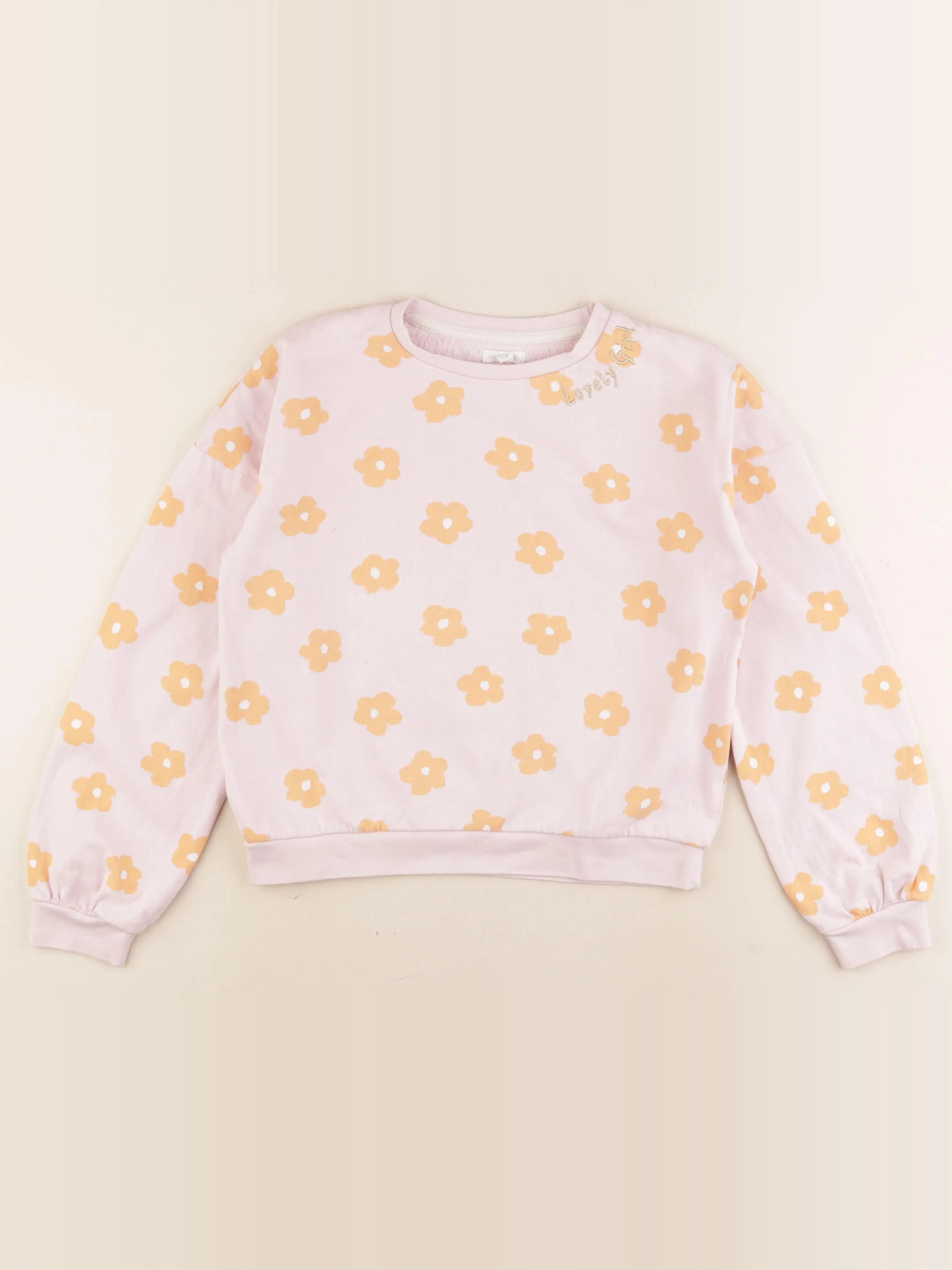 Vertbaudet - sweat rose - 10 ans