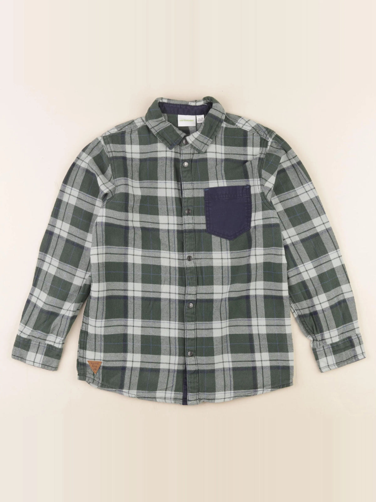 Vertbaudet - chemise vert - 10 ans