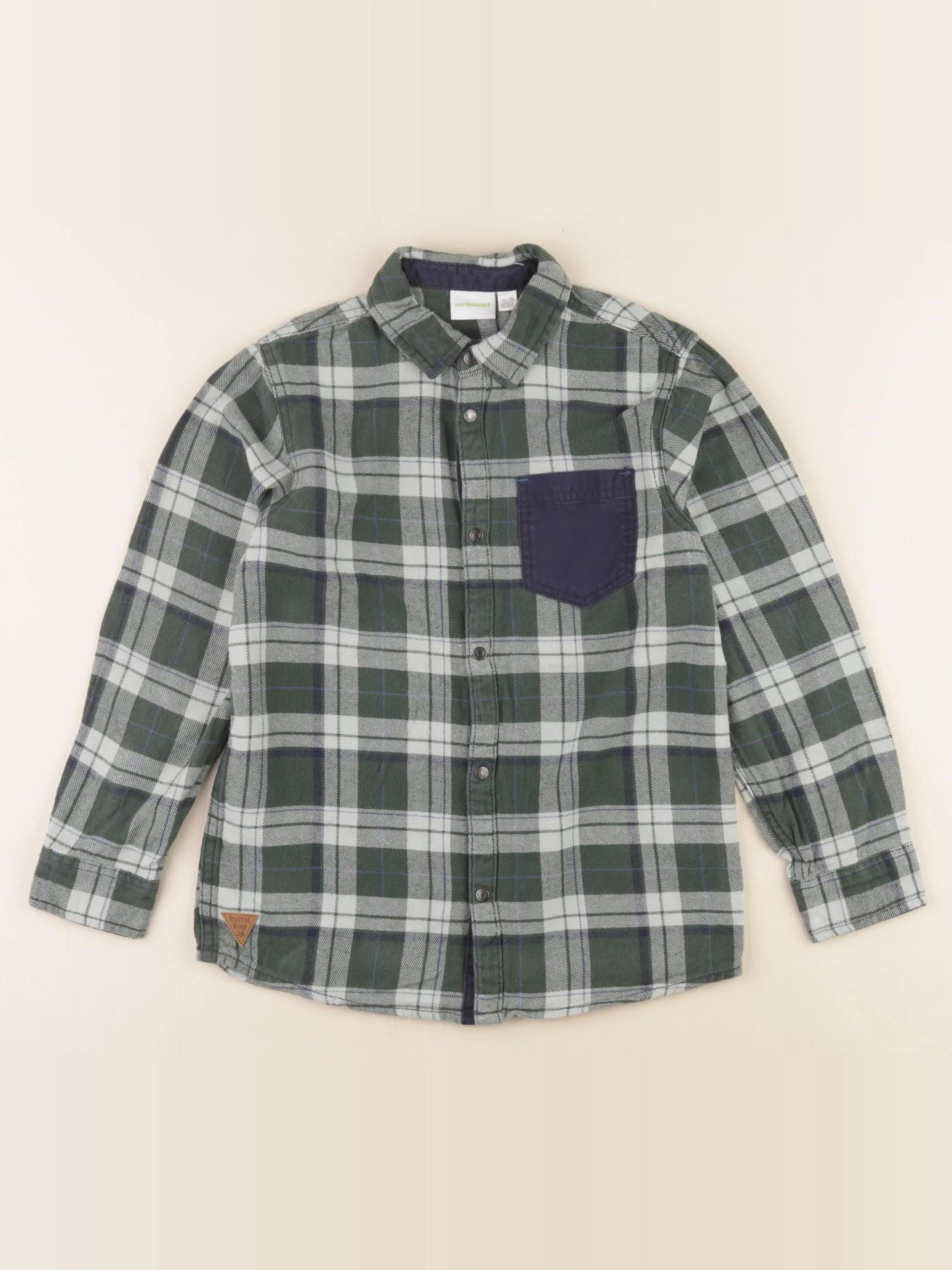 Vertbaudet - chemise vert - 10 ans