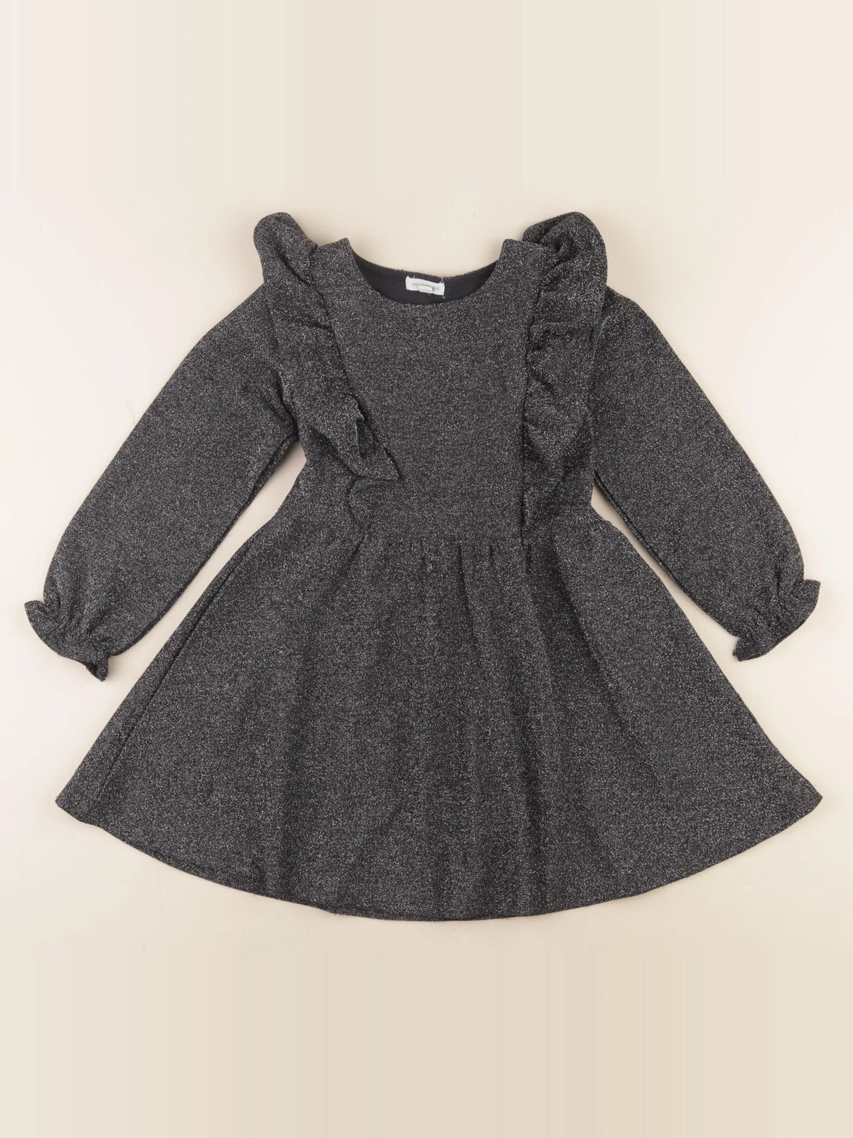 Vertbaudet - robe gris, argent - 5 ans