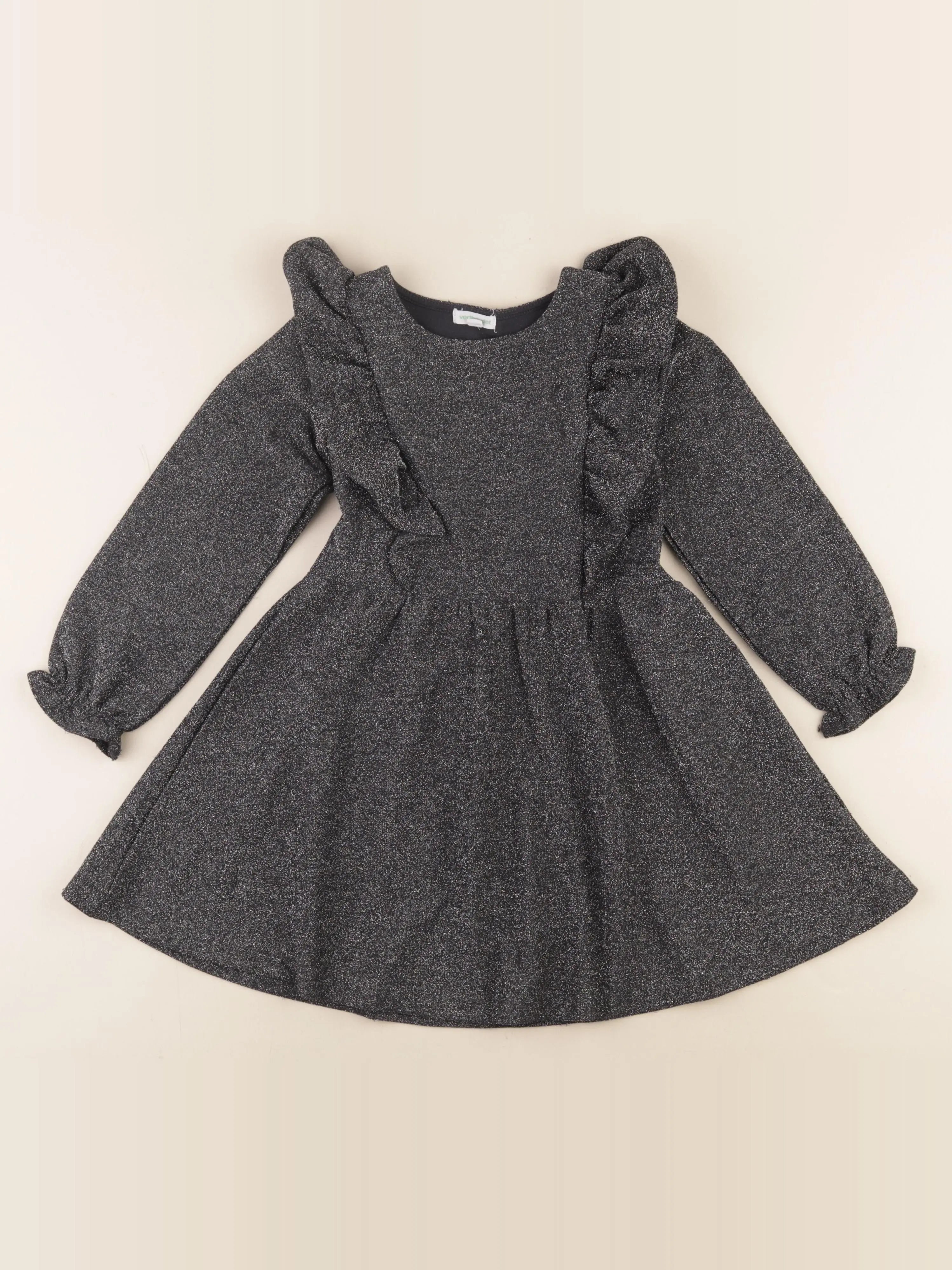 Vertbaudet - robe gris, argent - 5 ans