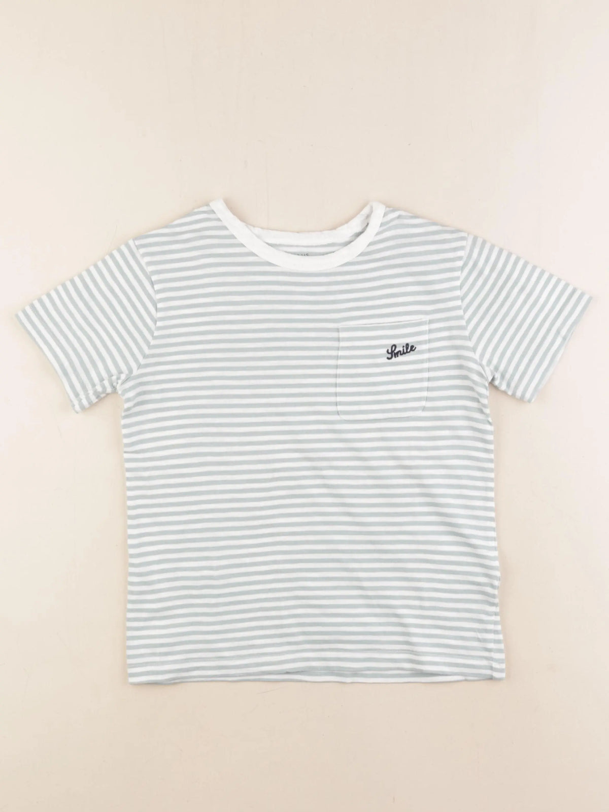 Cyrillus - tee-shirt blanc, vert - 8 ans