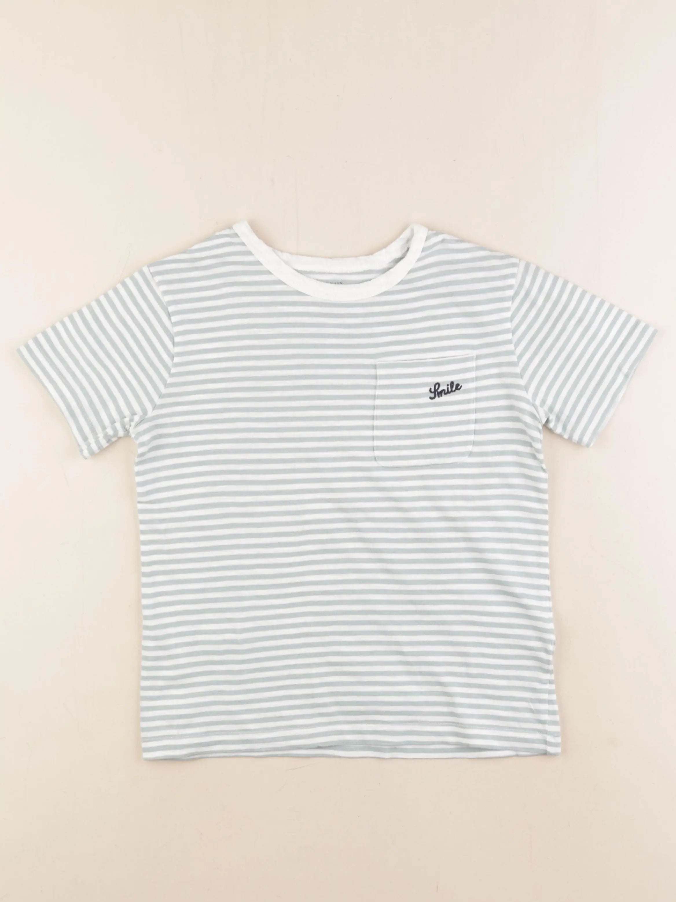 Cyrillus - tee-shirt blanc, vert - 8 ans