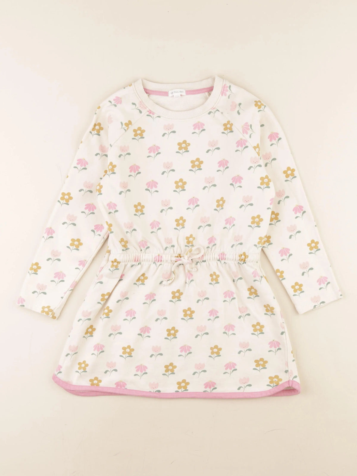 Vertbaudet - robe beige - 8 ans